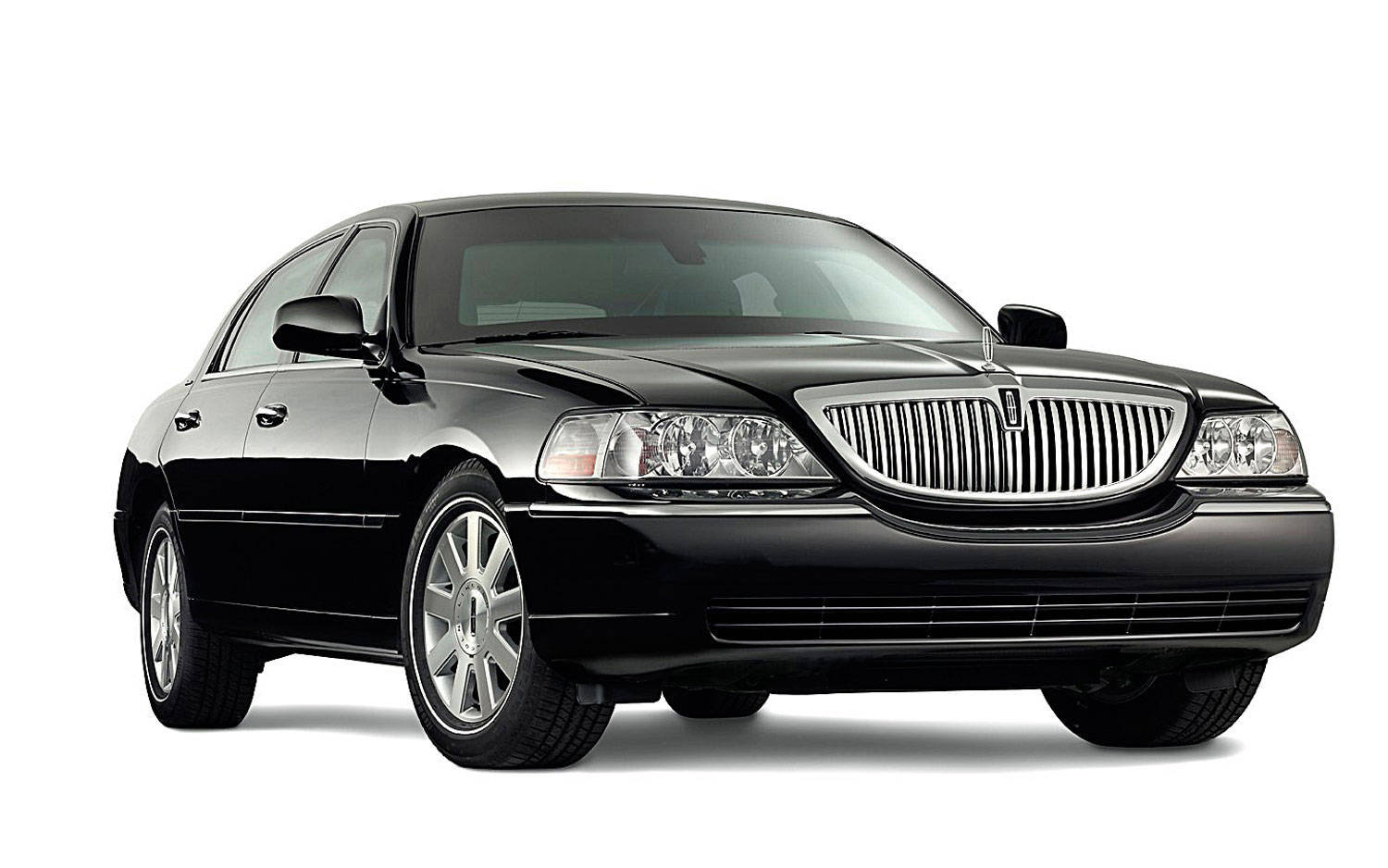 Itim na Lincoln Town Car Wallpaper
