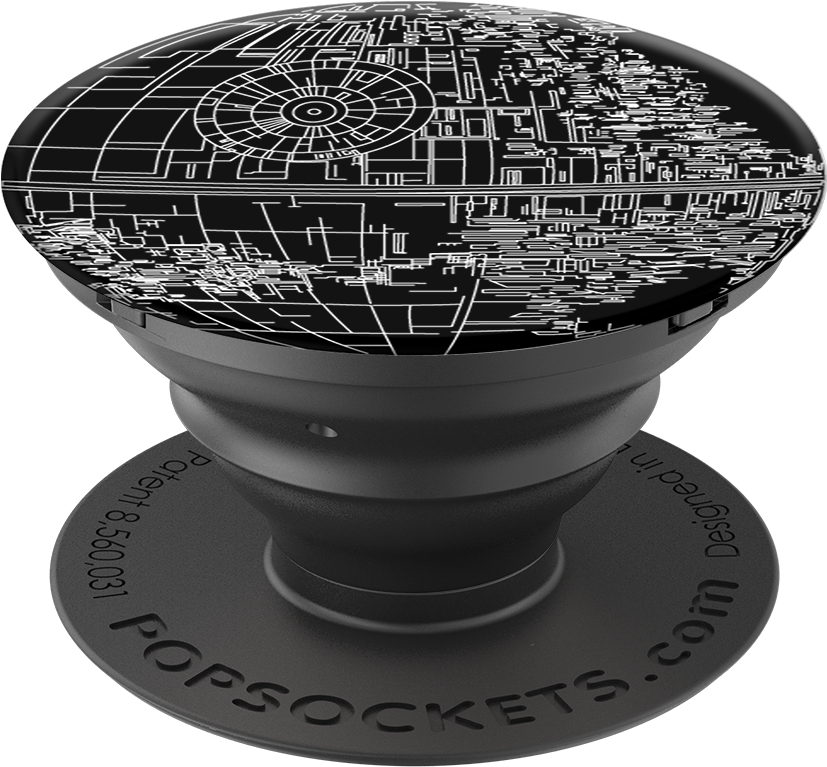 Itim na Pop Socket na may Disenyong Grapiko Wallpaper