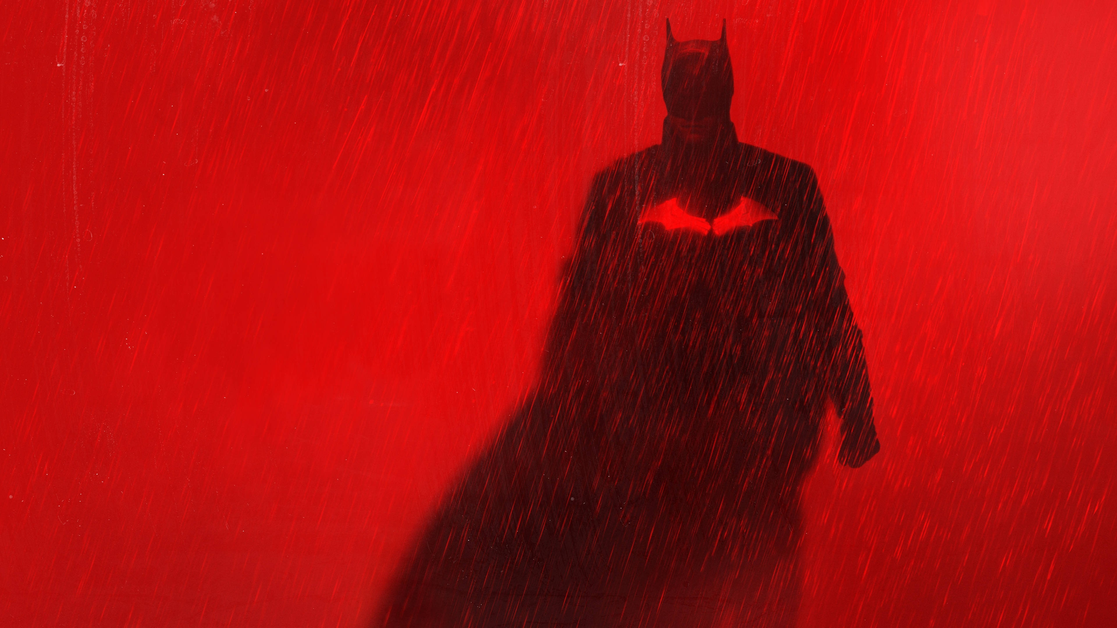 Itim na Pula 4K Batman Poster Wallpaper