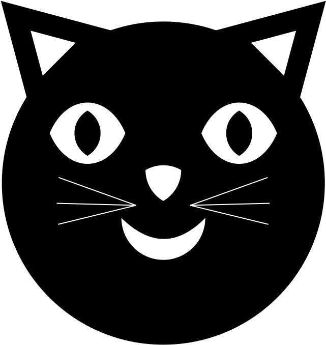 Itim na Pusa na Graphic Icon Wallpaper