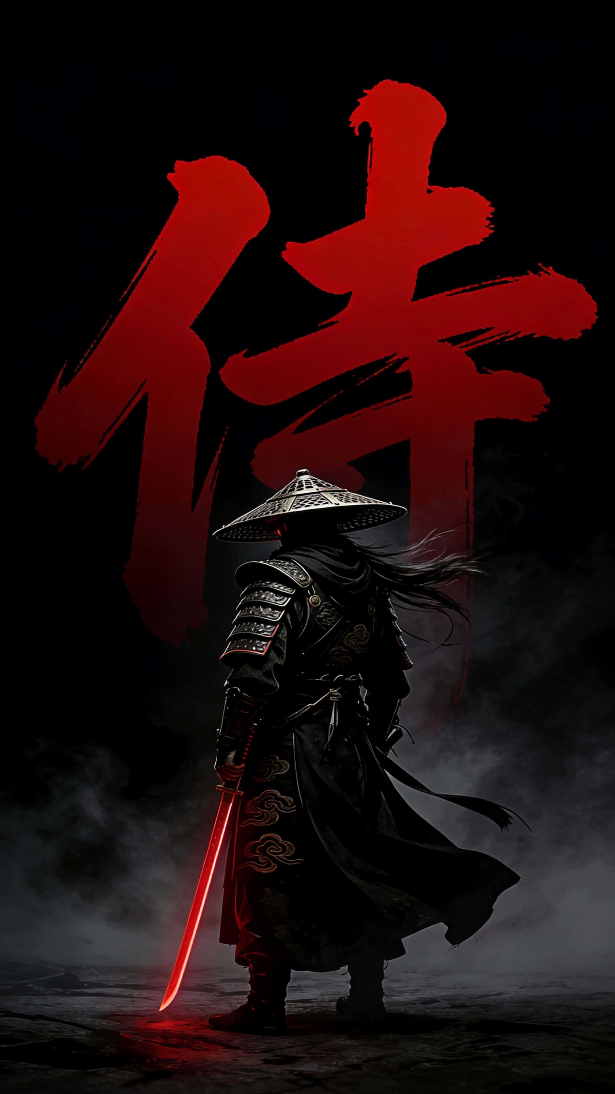 Itim na Samurai Wallpaper