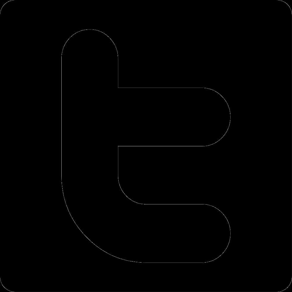 Itim na Silhouette ng Logo ng Twitter Wallpaper