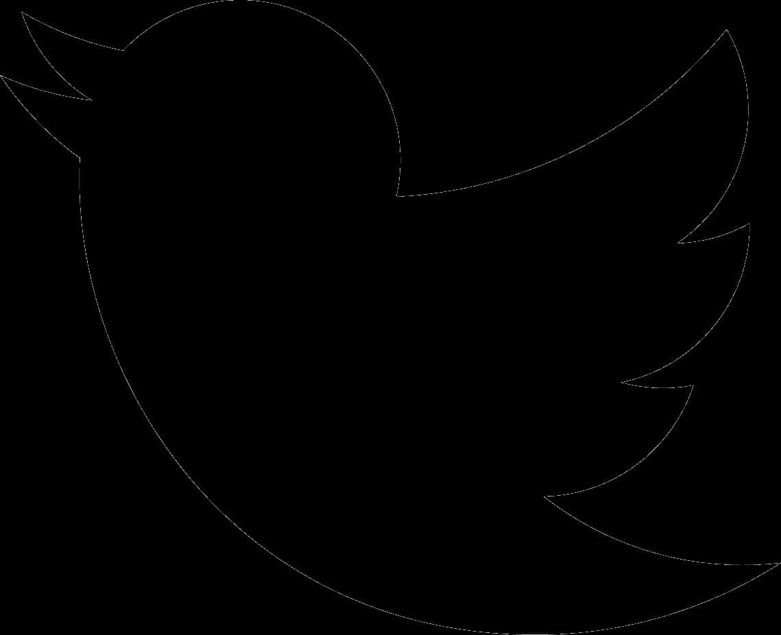 Itim na Silweta ng Logo ng Twitter Wallpaper