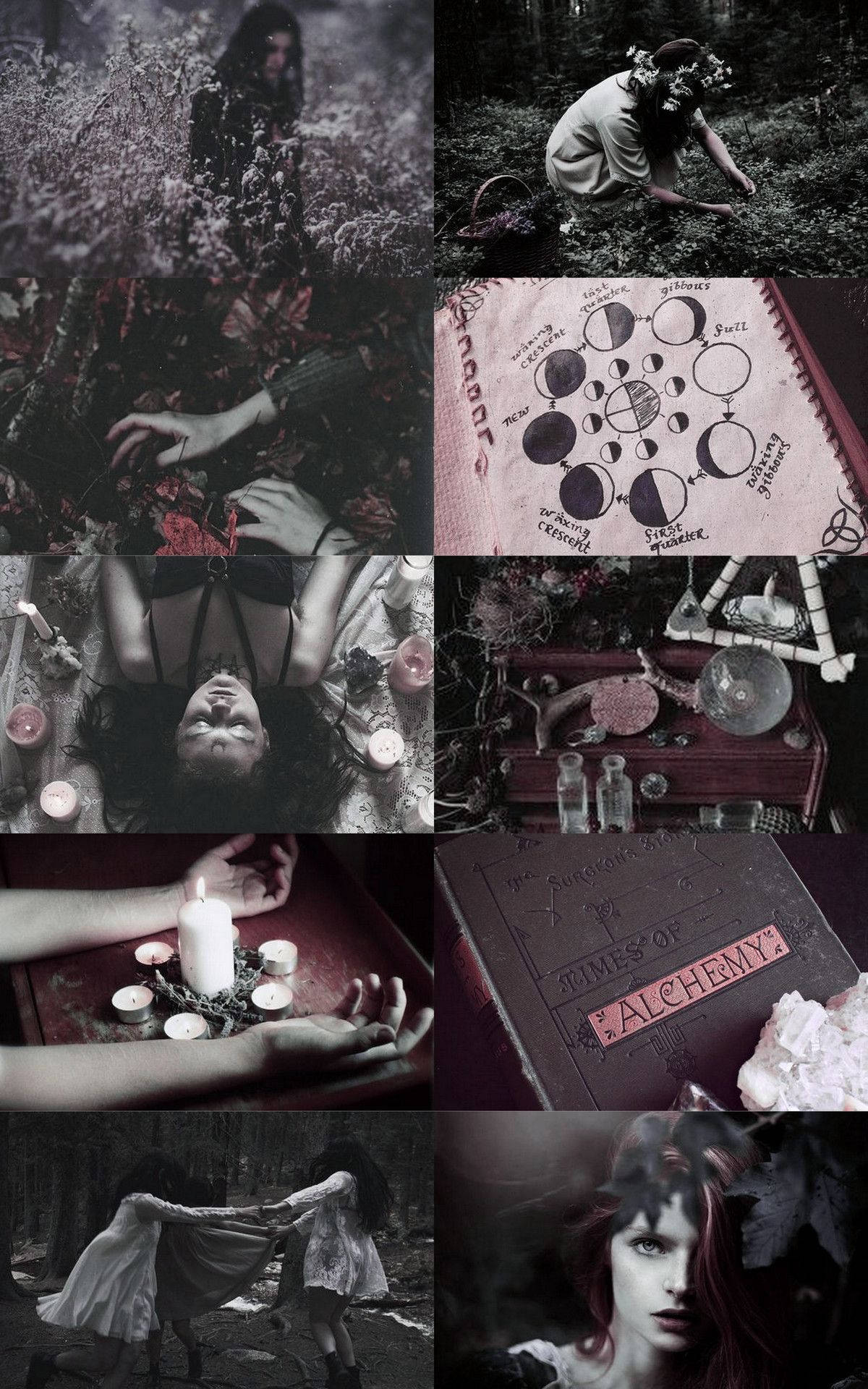 Itim na Witchy Aesthetic Wallpaper