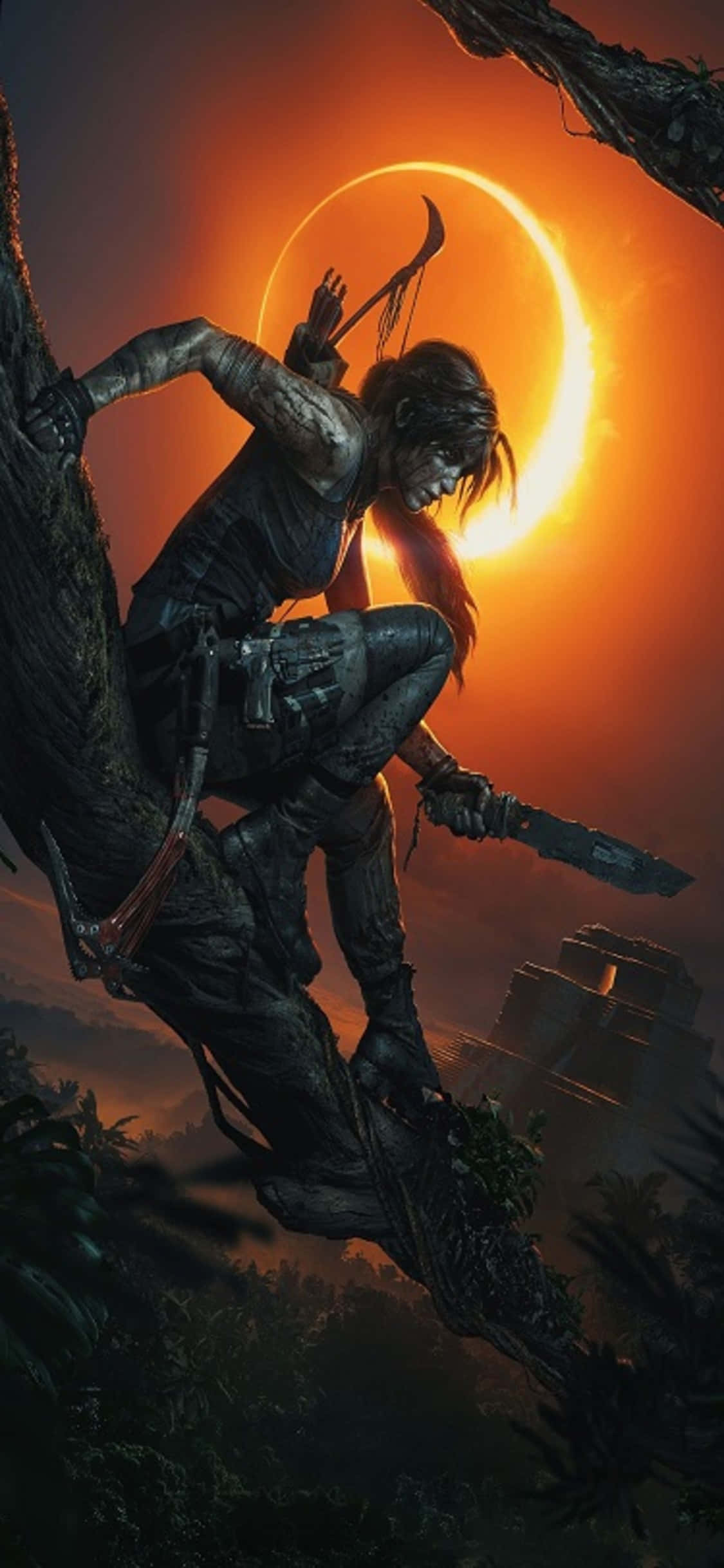 Itinaas na Kutsilyo ni Lara Croft | Shadow of the Tomb Raider Wallpaper