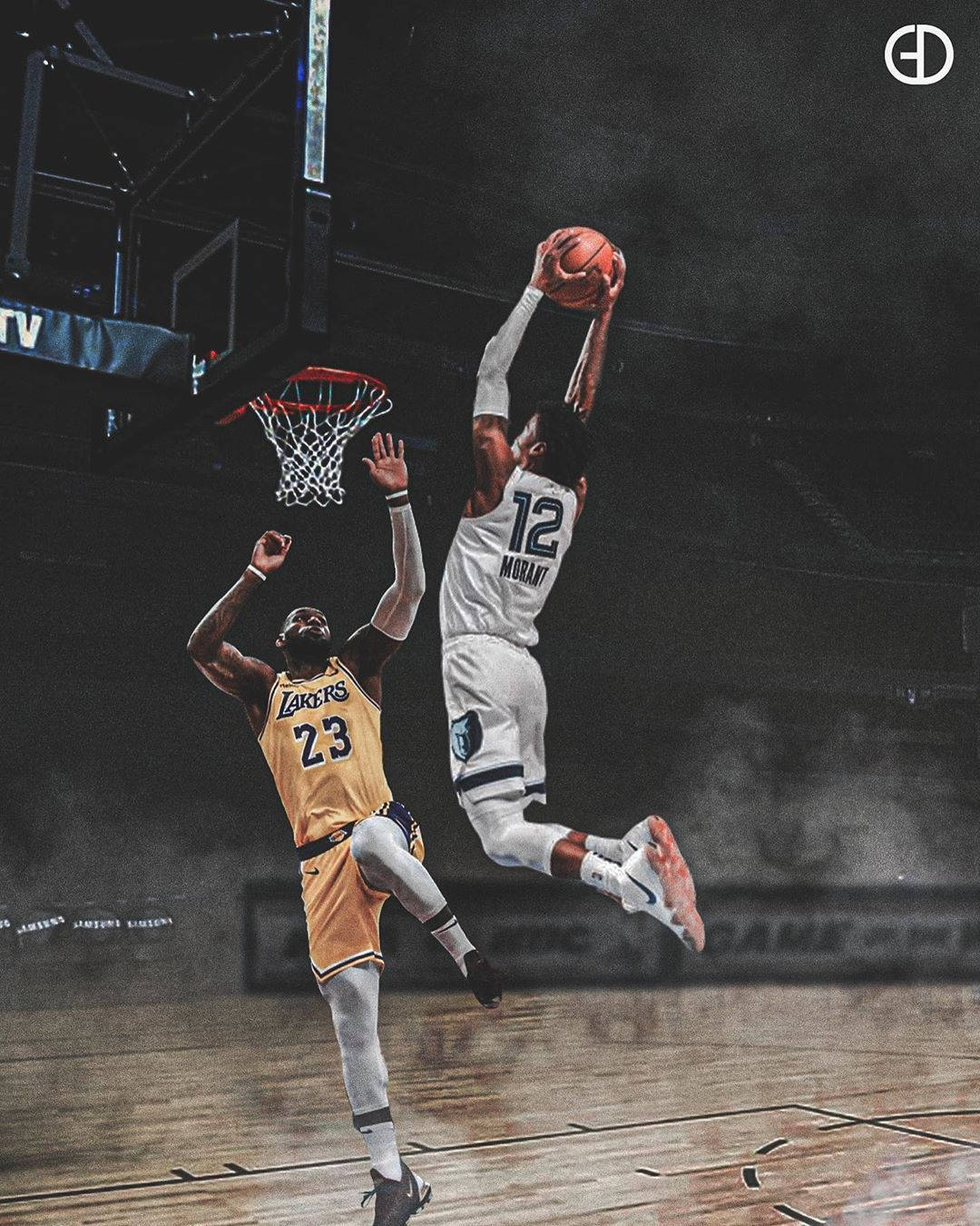 Ja Morant Dunk Laban kay Lebron James Wallpaper