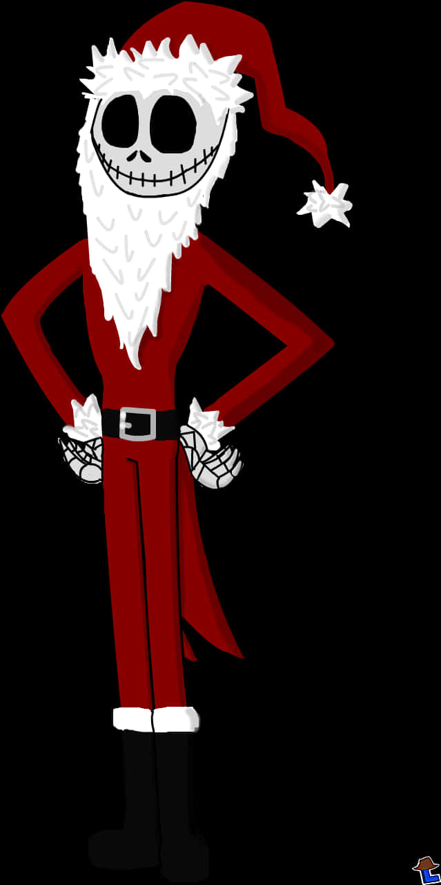 Jack Skellington na Kasuotang Santa Wallpaper