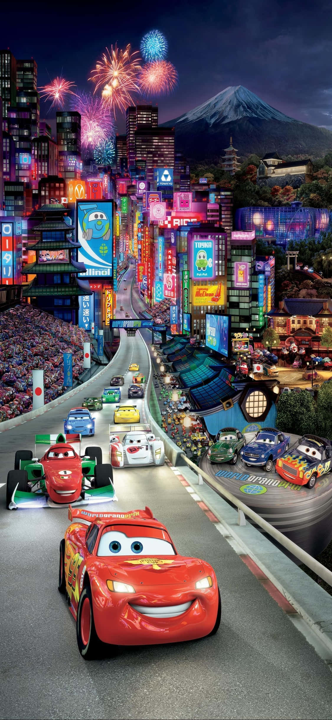 Japan Lightning McQueen iPhone X Cars Background Wallpaper
