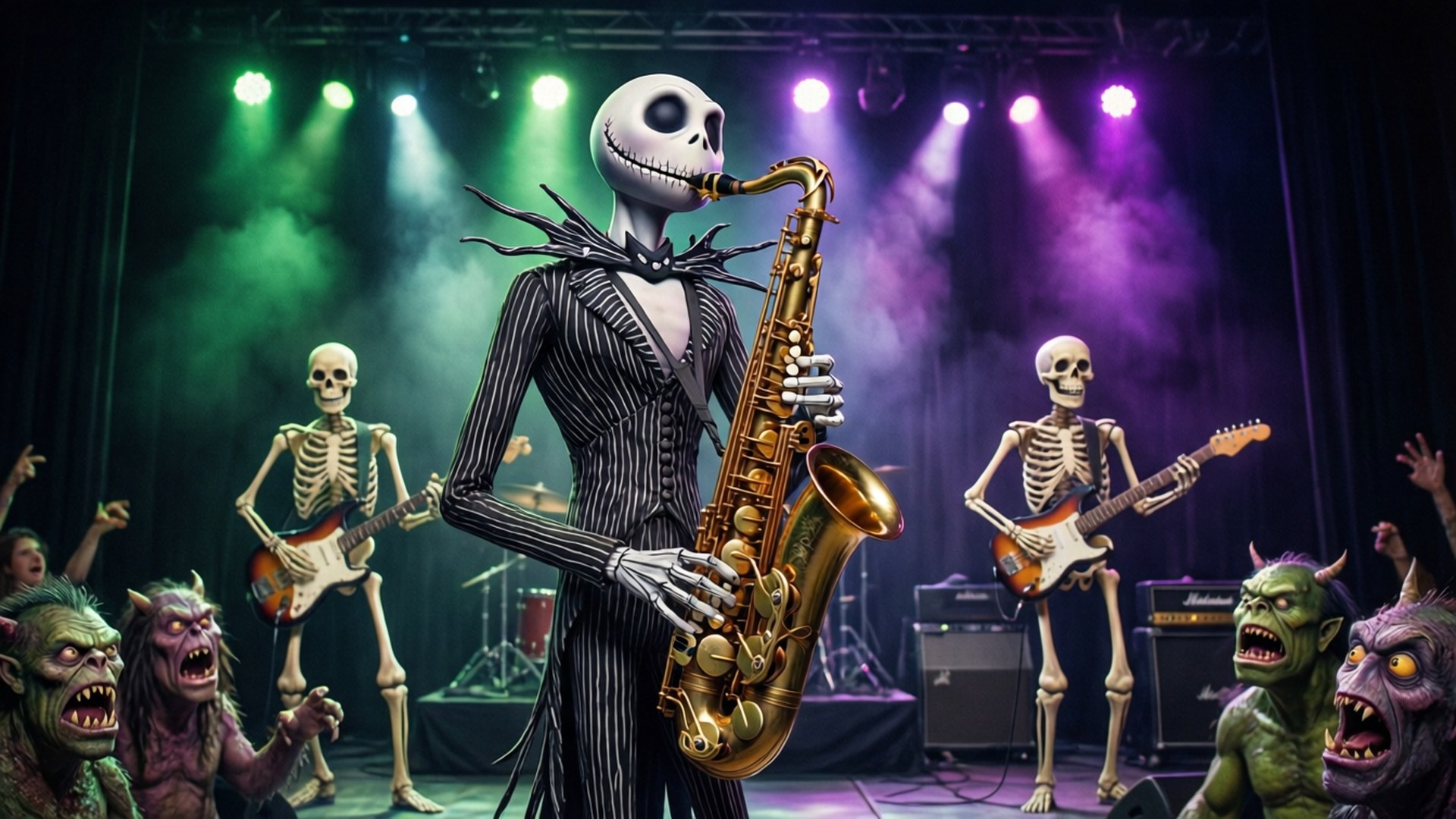 Jazz sa Bayan ng Halloween Wallpaper