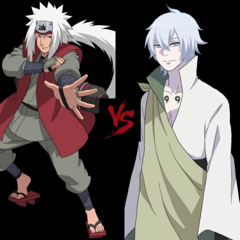 Jiraiya Laban kay Suigetsu Anime Showdown Wallpaper