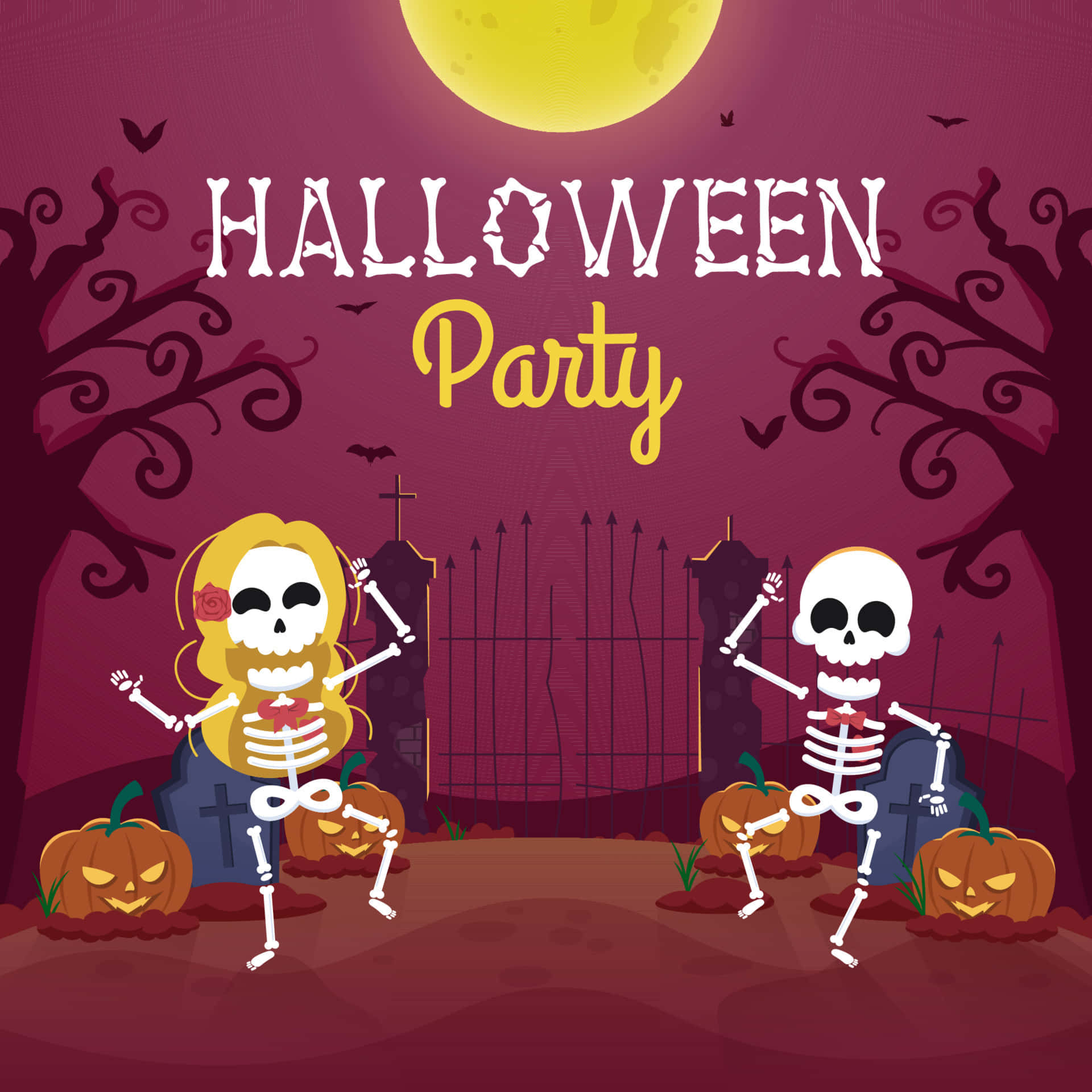 "Sumali sa nakakatakot-ng masayang Halloween Party!" Wallpaper