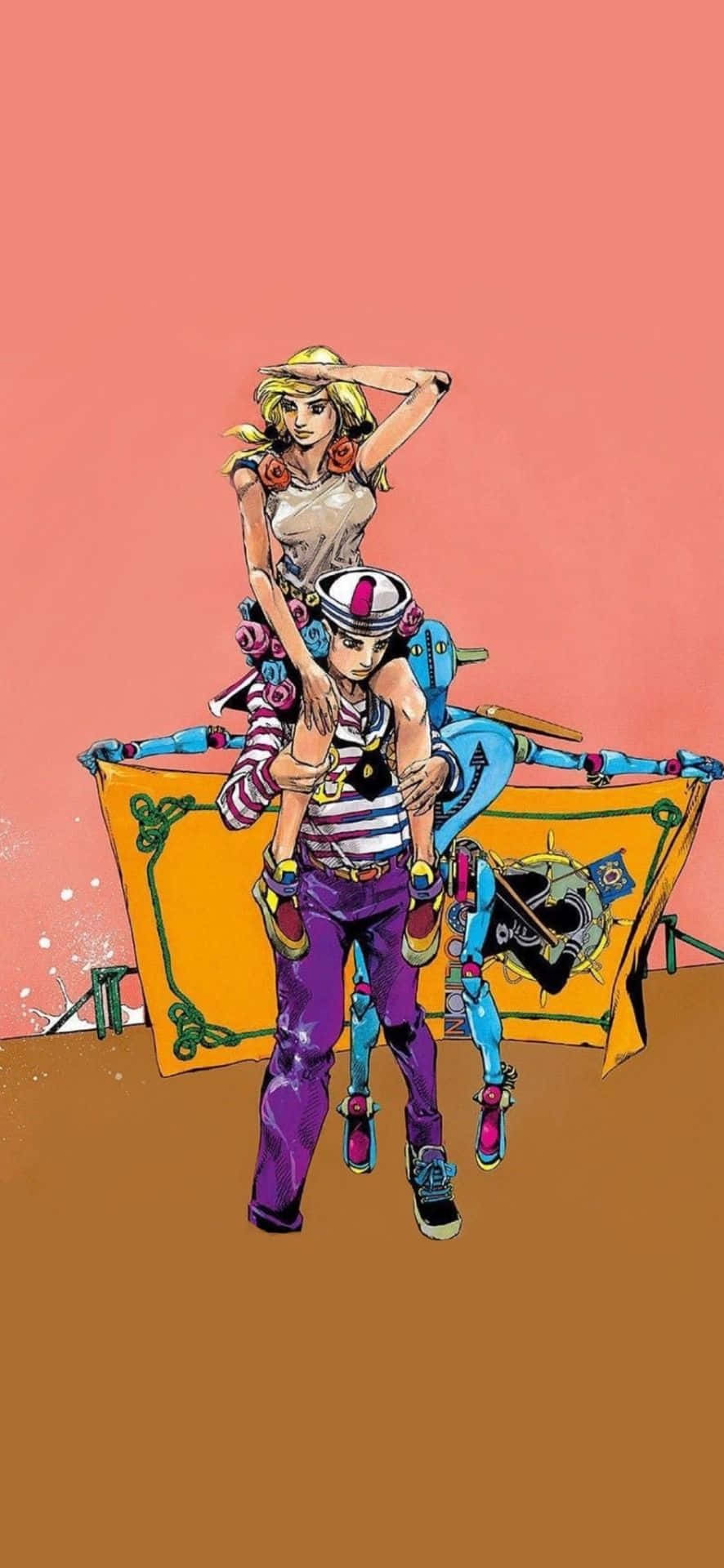 Jojos Bizarre Adventure iPhone Josuke At Yasuho Wallpaper