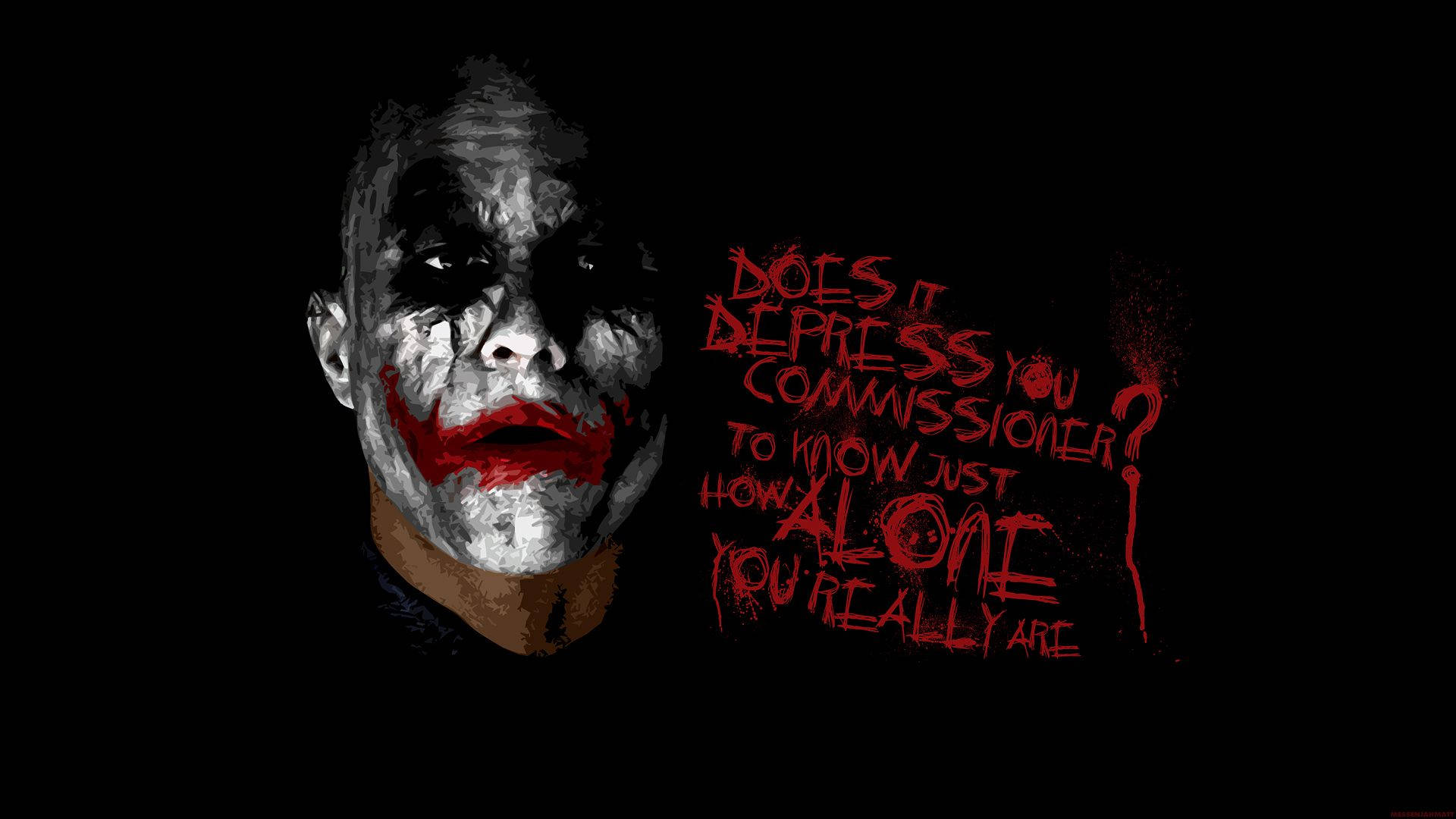 Joker na Nakikipag-usap sa Komisyoner Wallpaper