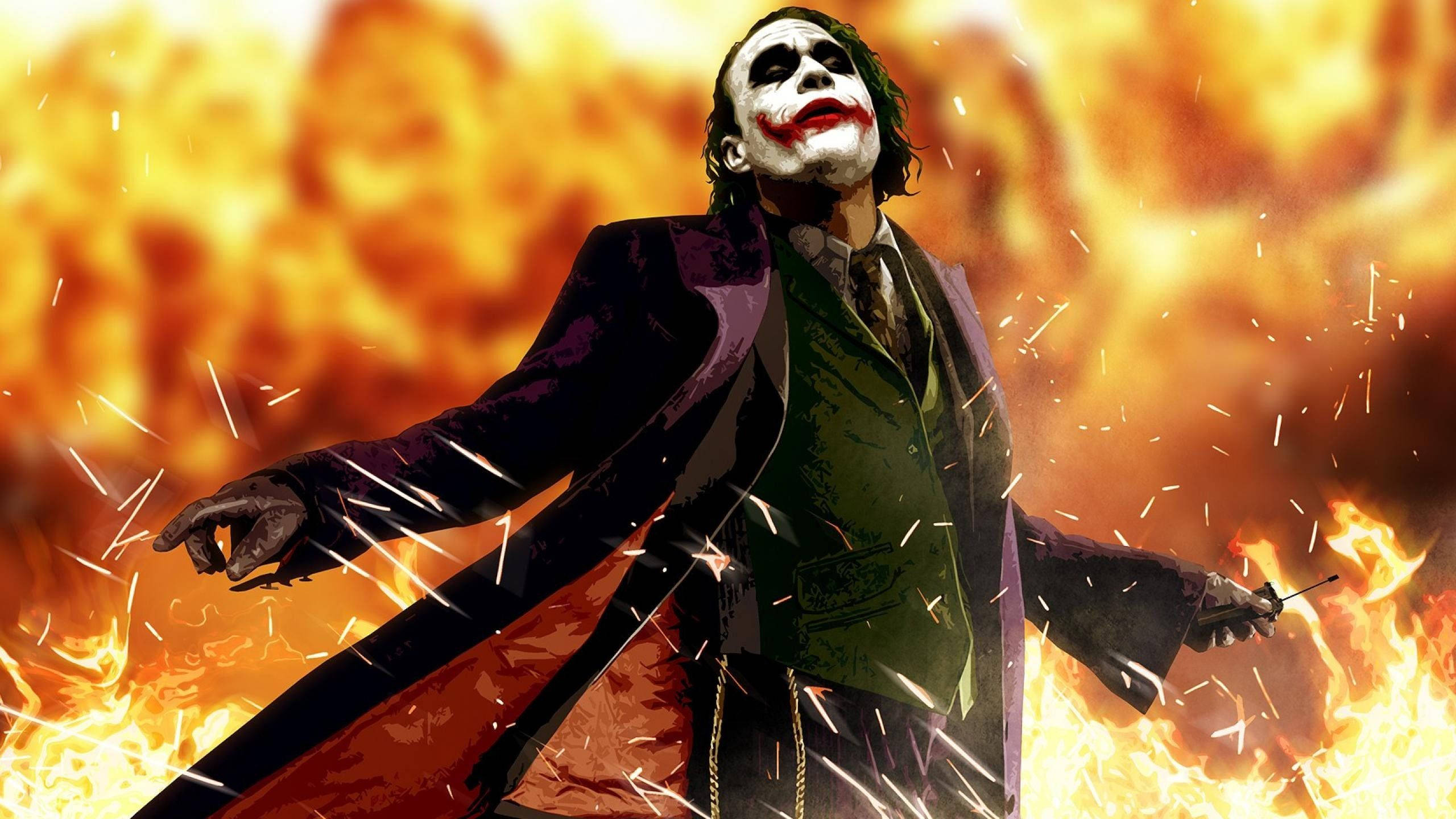 Joker na Nasusunog Wallpaper