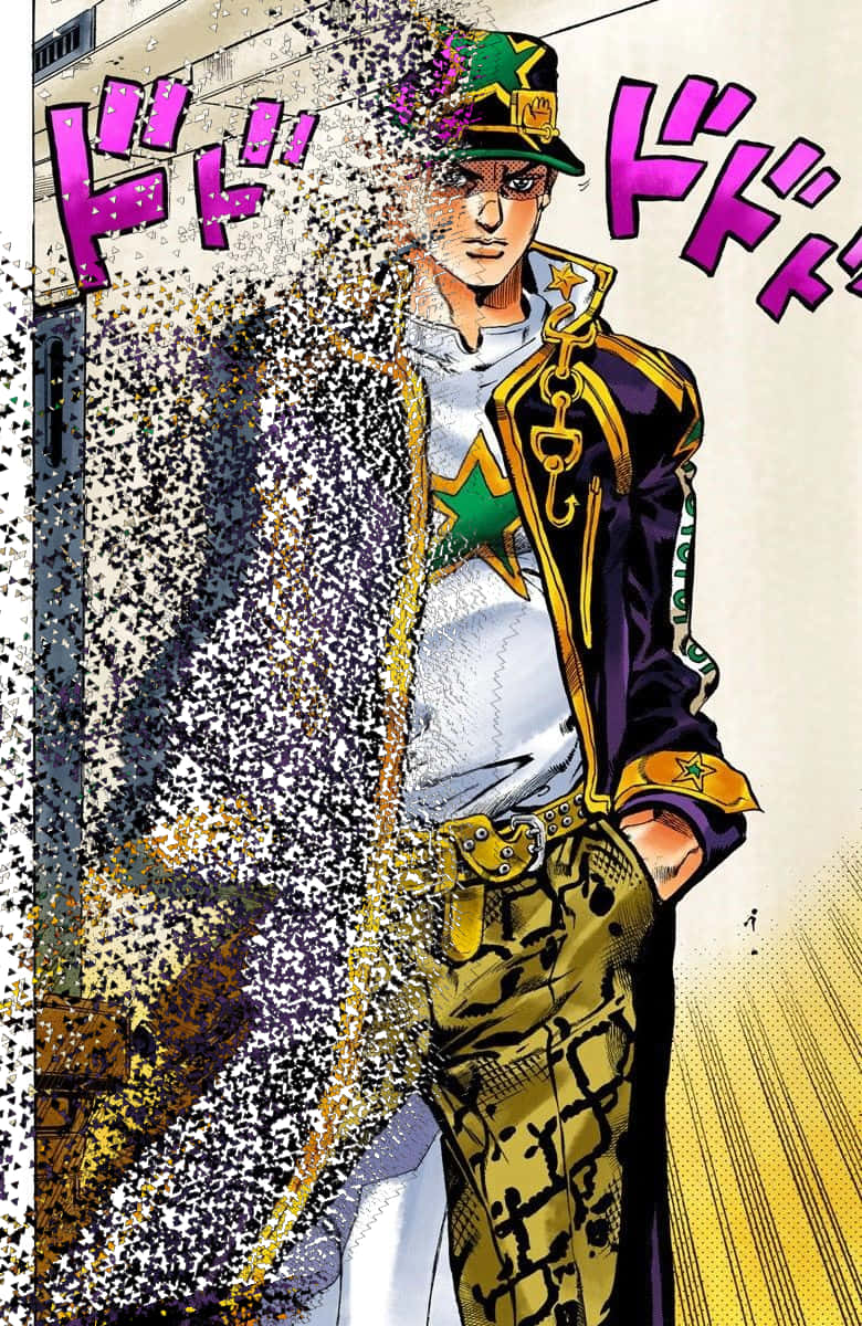 Jotaro Kujo na Nakatindig na May Estilo Wallpaper