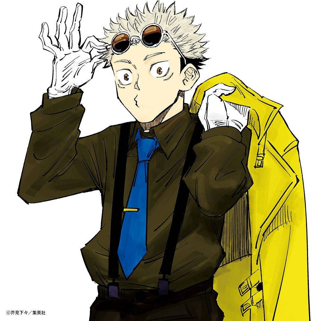 Jujutsu Kaisen Itadori na may Dilaw na Jacket Wallpaper