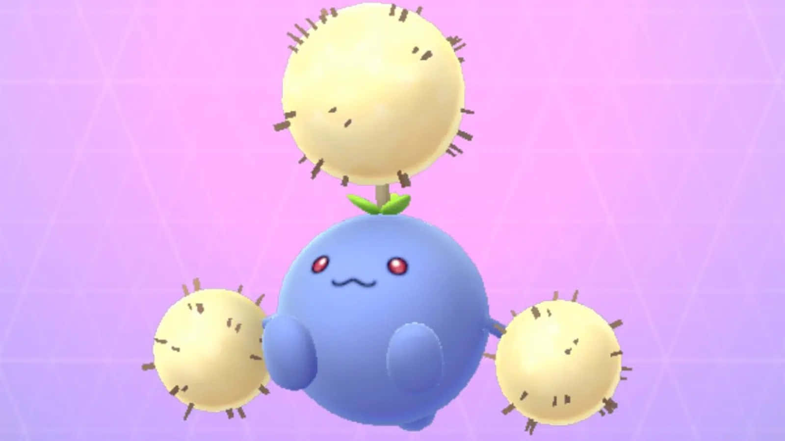 Jumpluff sa Pink at Purple na Gradient Background Wallpaper