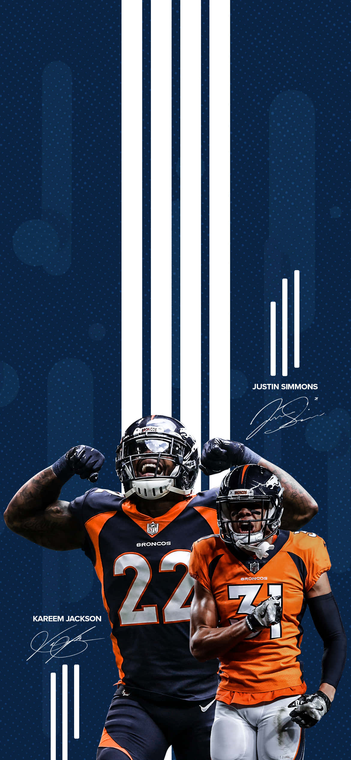 Justin Simmons Phone Wallpaper