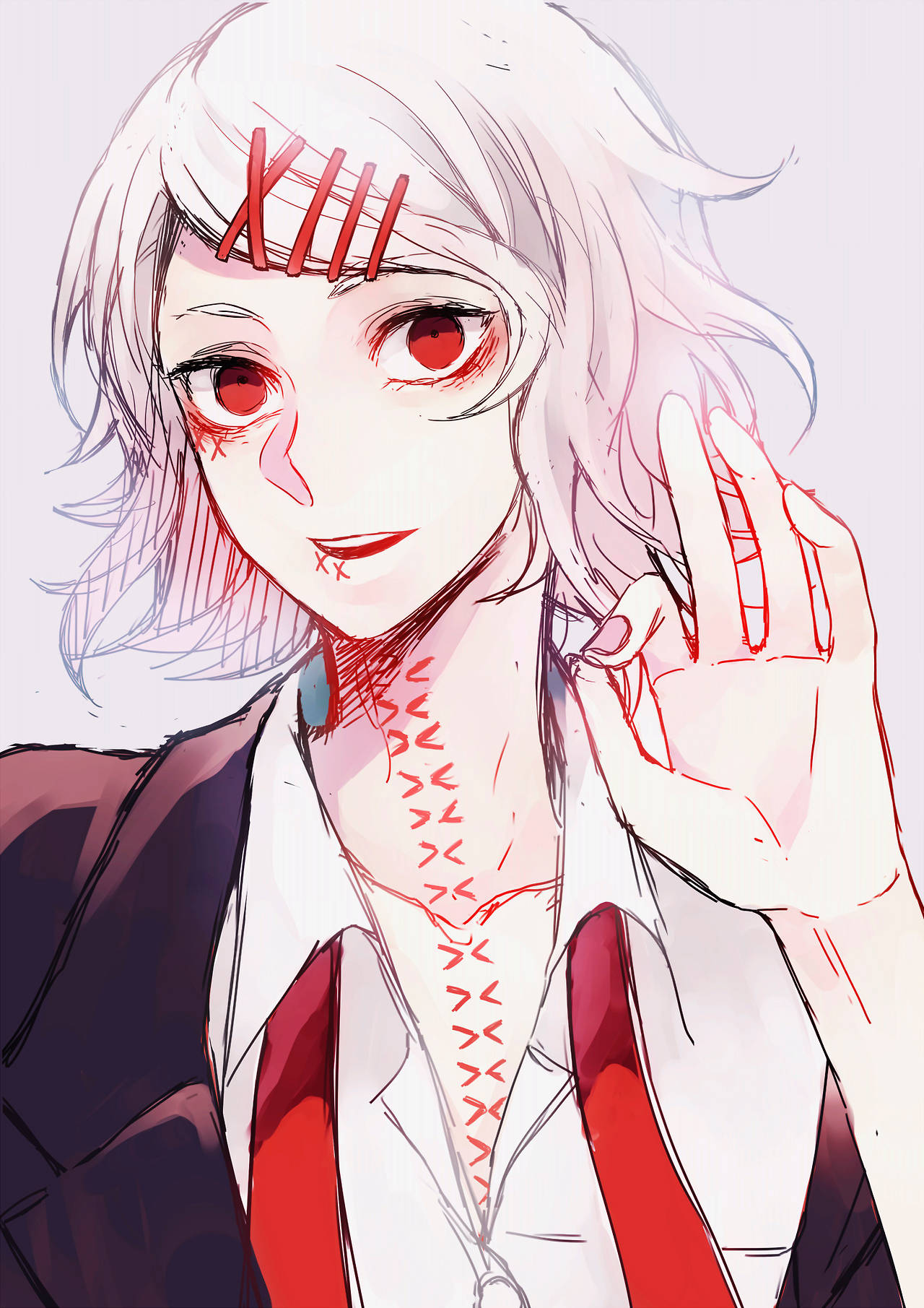 Juuzou Tokyo Ghoul 4K Gumagawa ng Hand Sign Wallpaper