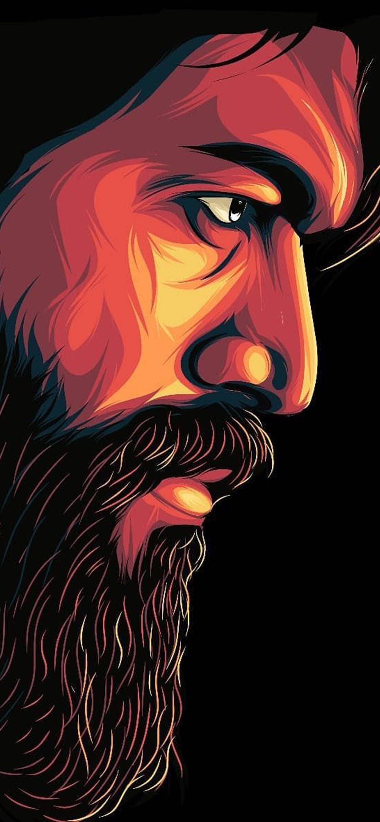 K.G.F 2 Yash Mukha Art Wallpaper