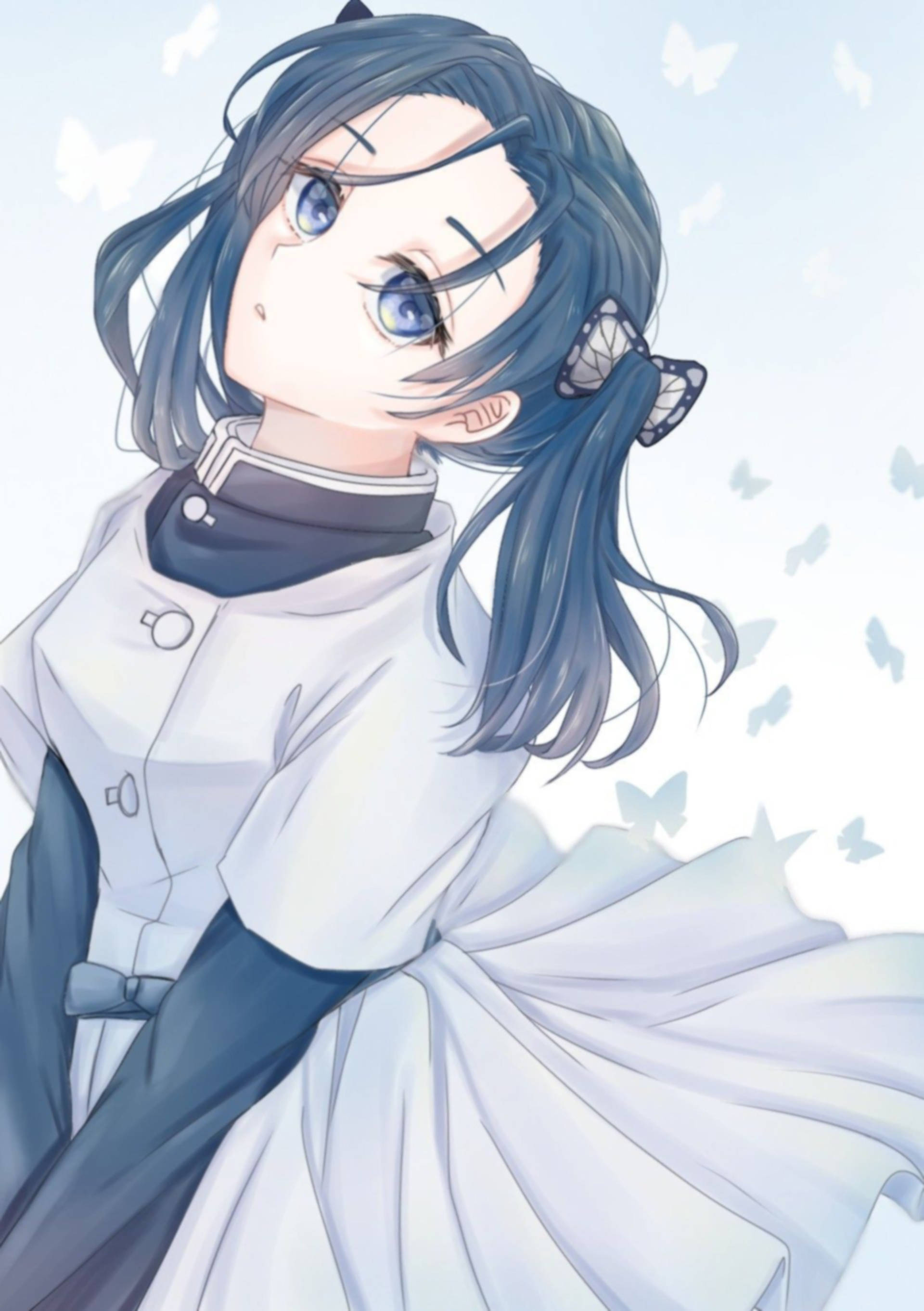 Kaakit-akit na Demon Slayer Aoi Kanzaki Wallpaper