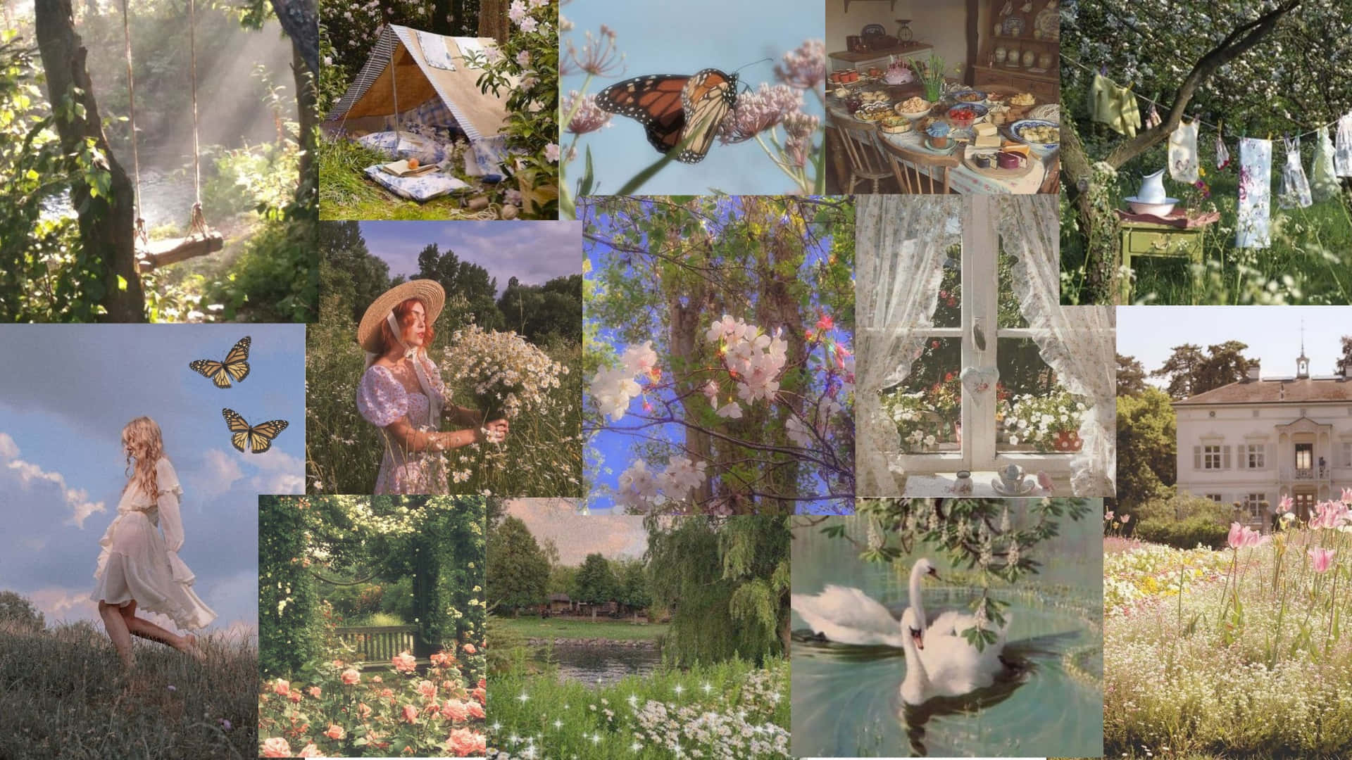 Kaakit-akit na Eksena ng Cottagecore Aesthetic Wallpaper