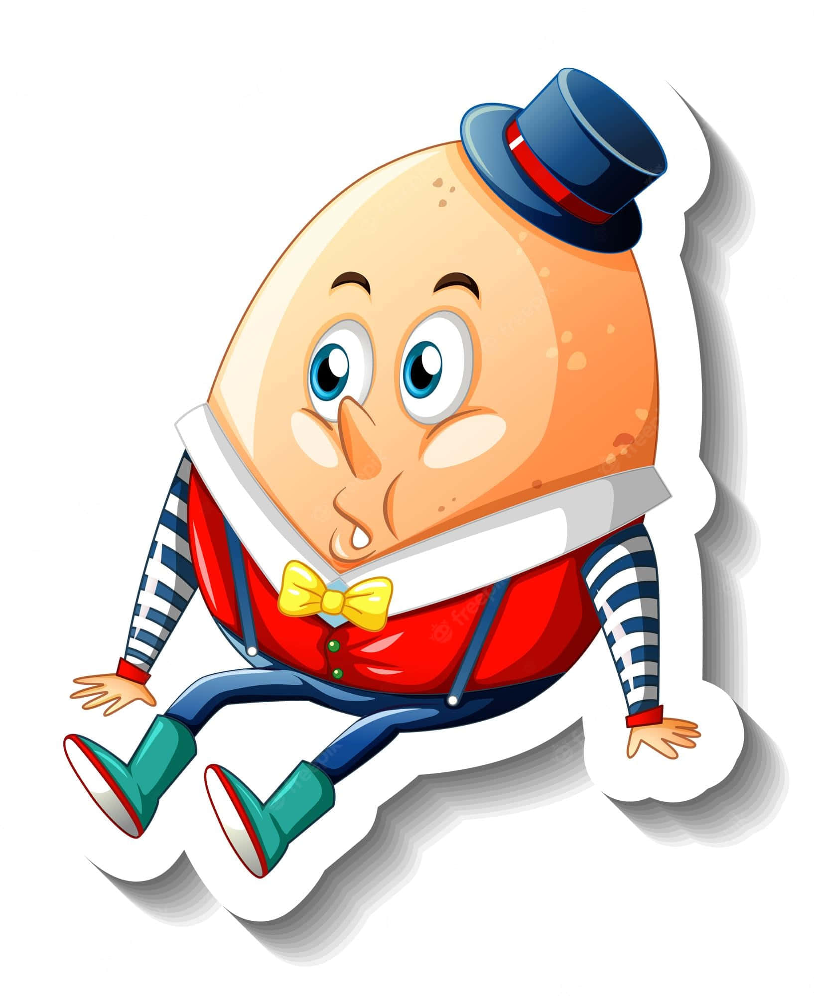 Kaakit-akit na Ilustrasyon ni Humpty Dumpty na Nakaupo sa Pader Wallpaper