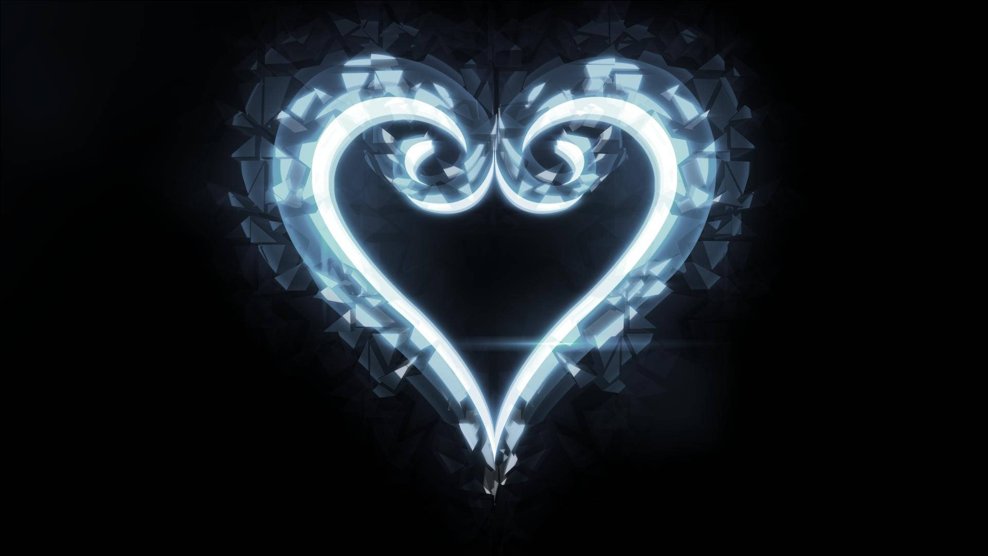 Kaakit-akit na Pagpapakita ng Logo ng Kingdom Heart Wallpaper