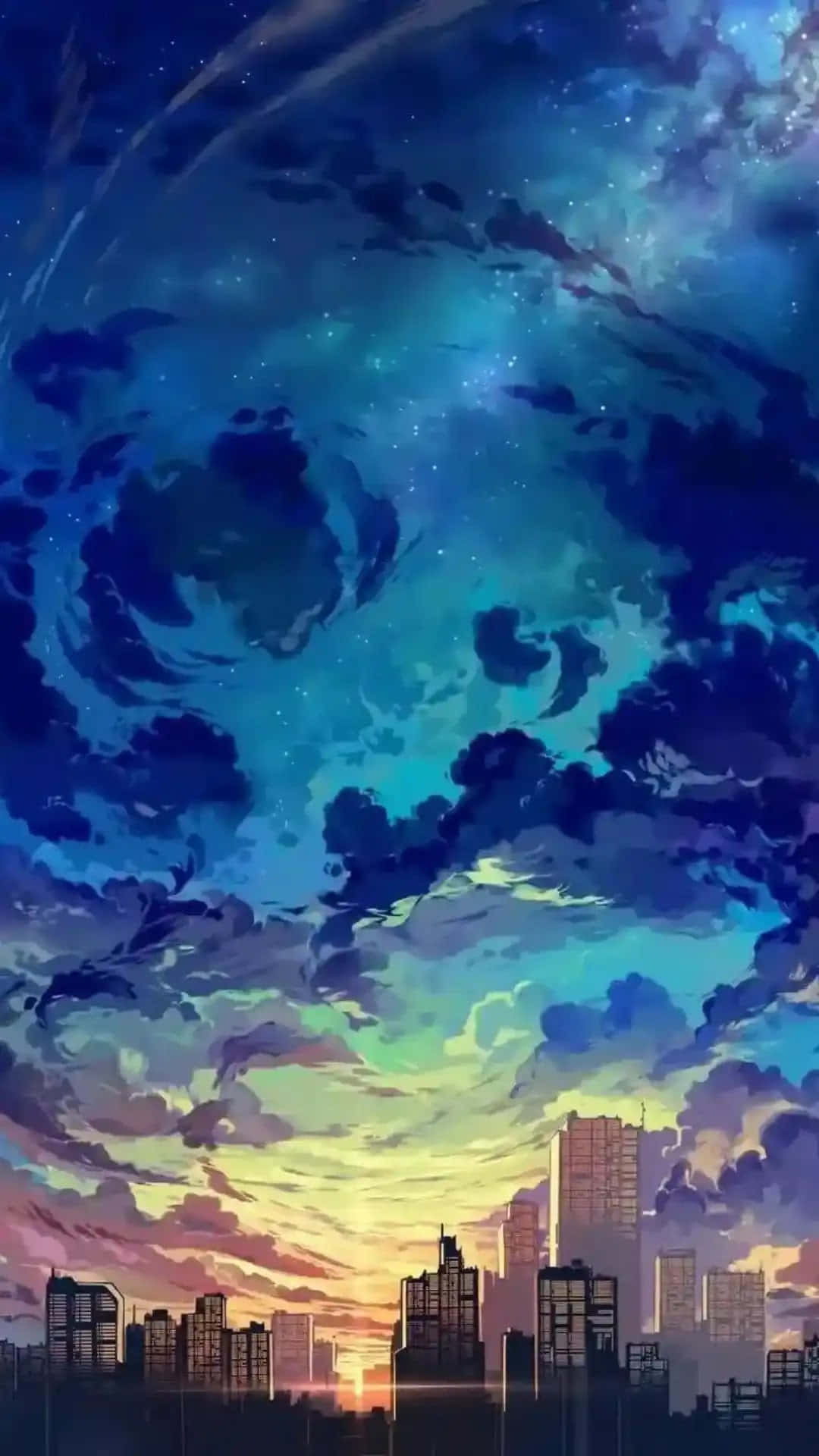 Kaakit-akit na Tanawin ng Anime na may mga Cherry Blossom Wallpaper
