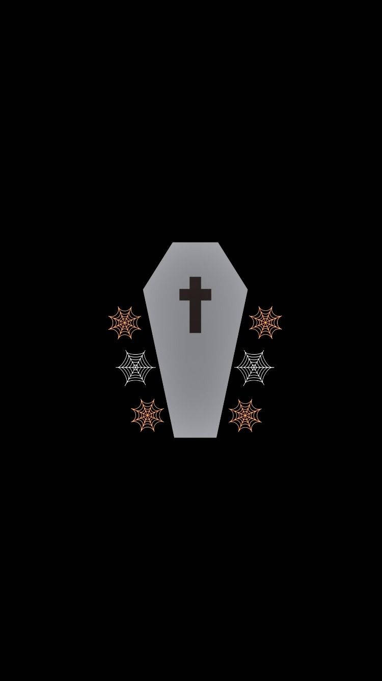 Kabaong na Kawaii para sa Halloween Wallpaper