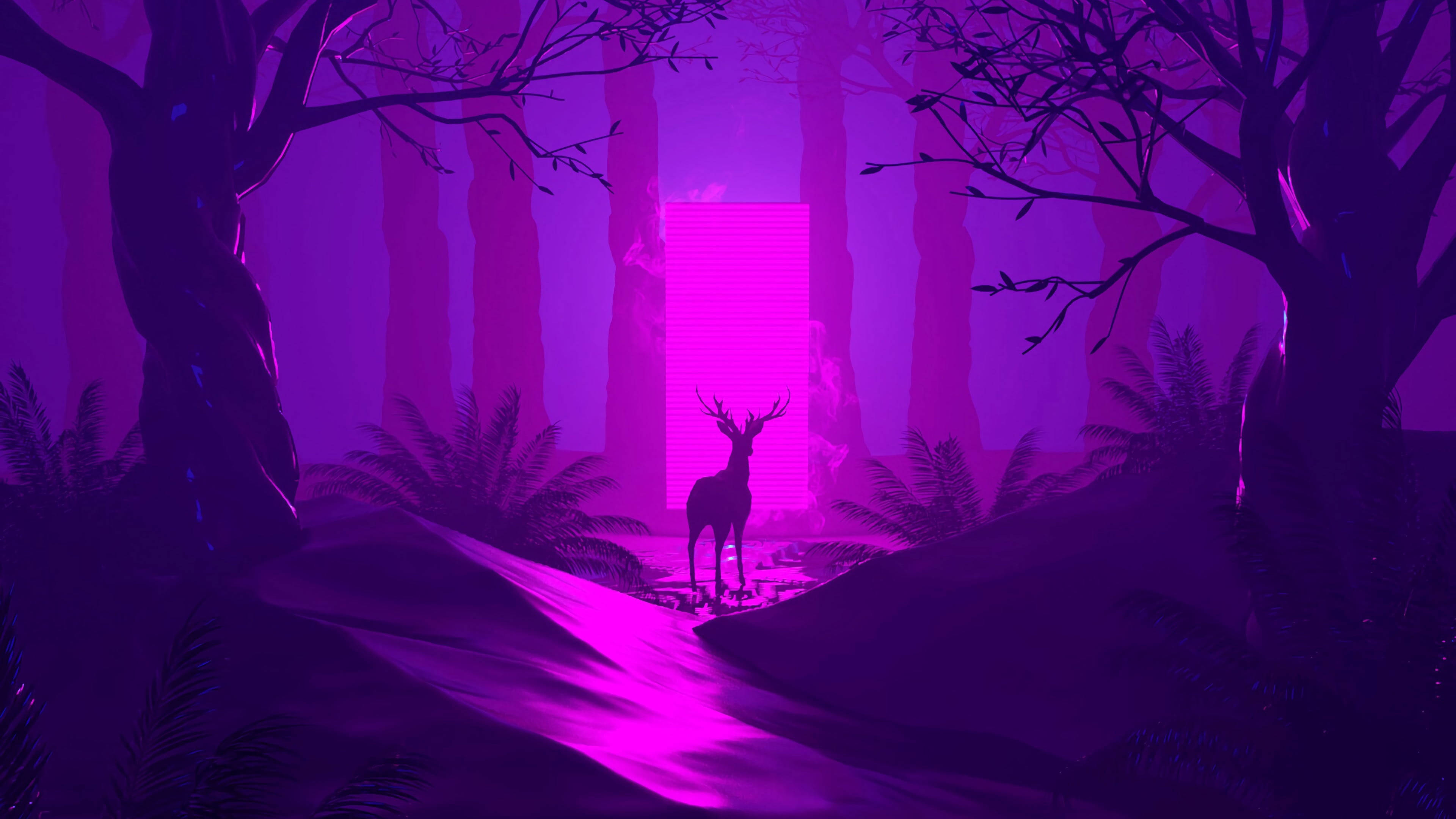 Kagubatan na Aesthetic na Lila Wallpaper