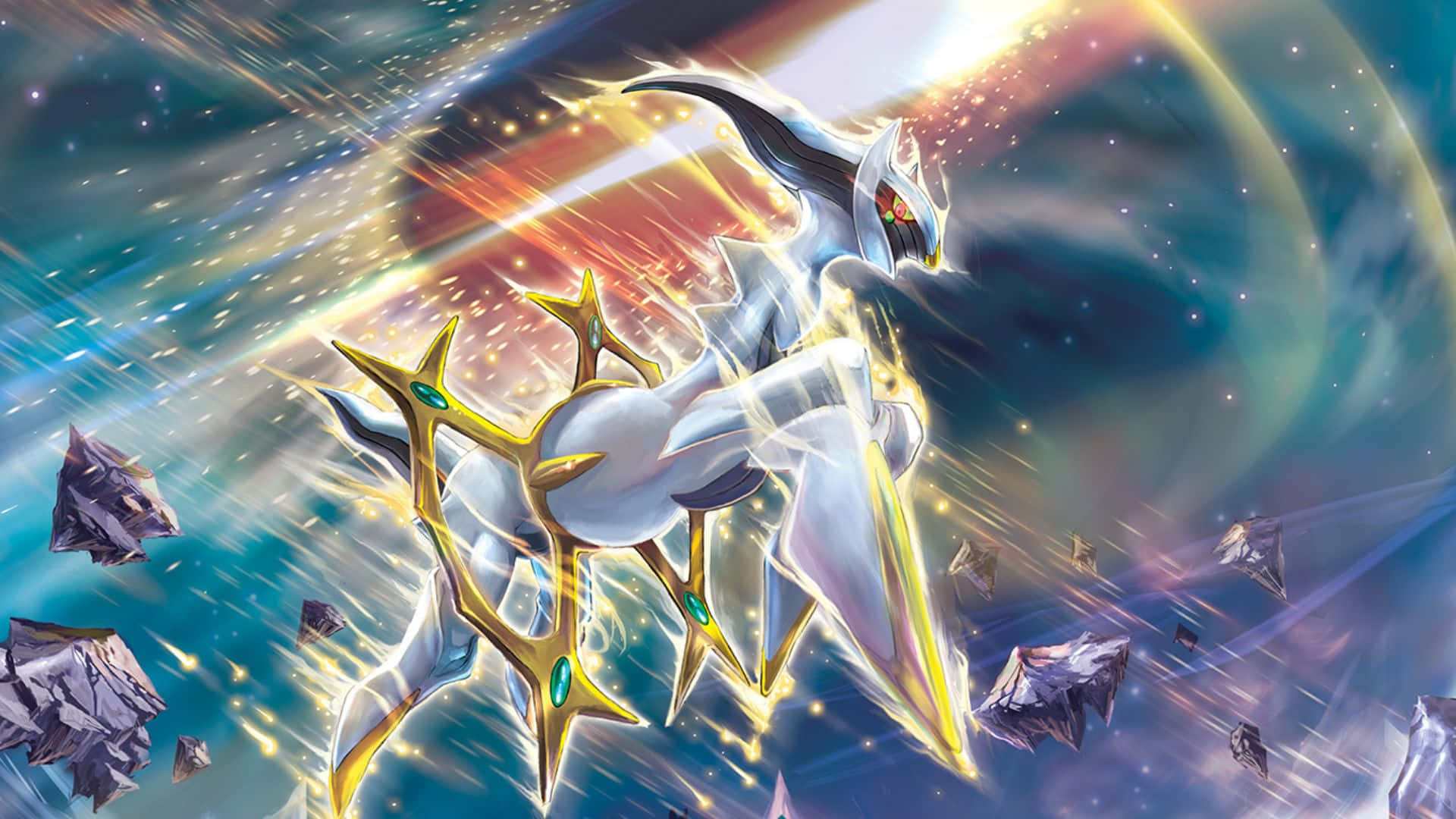 Kahanga-hangang Background ng Legendary Pokemon na si Arceus Wallpaper