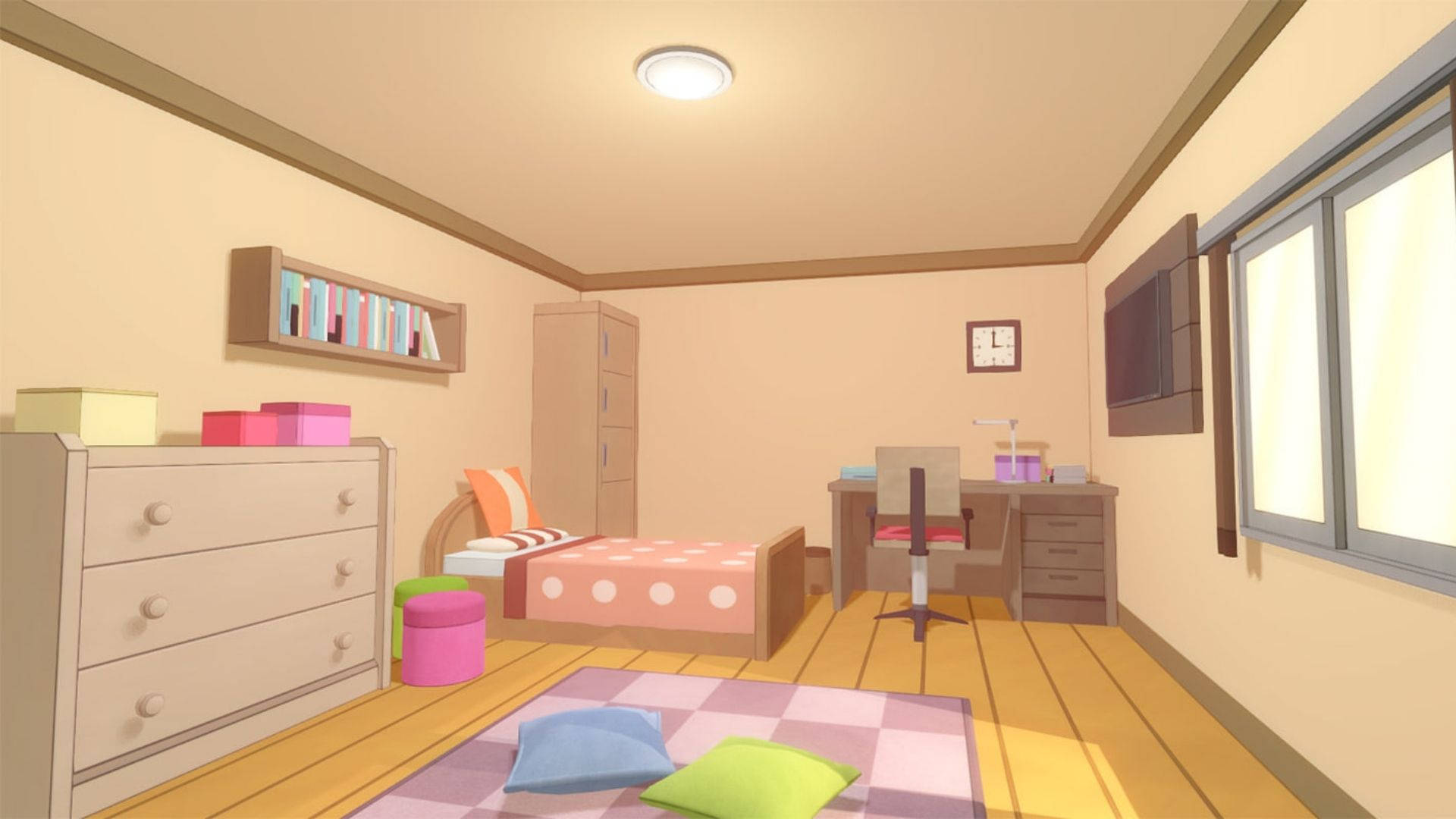 Kahanga-hangang Anime Room Wallpaper