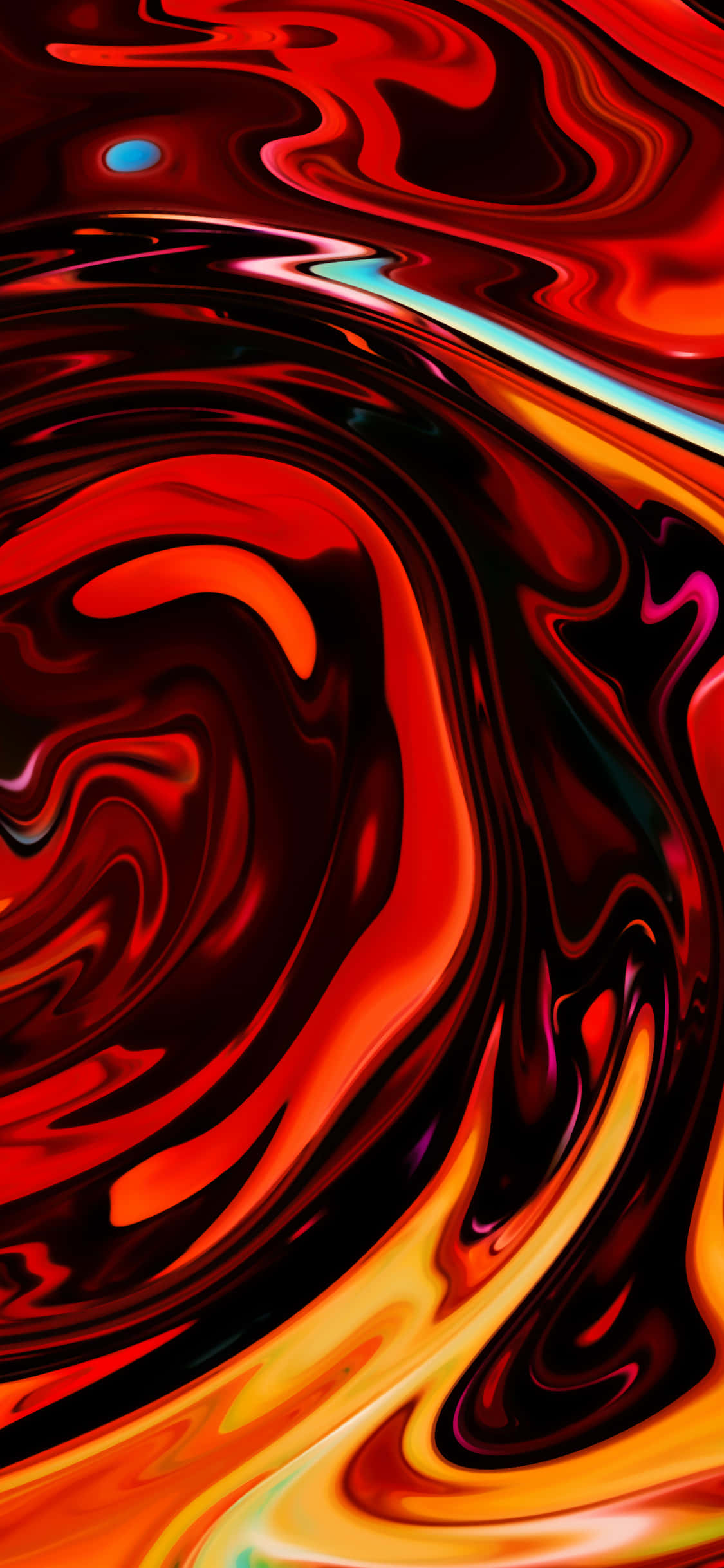 Kahel na Abstract na Fluid Swirl Patterns Background Wallpaper