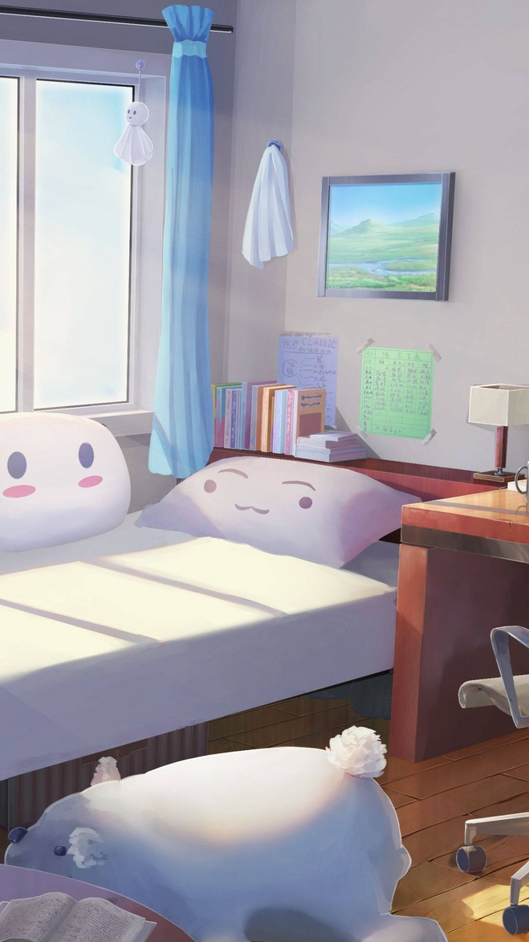 Kaibig-ibig na Anime na Kwarto Wallpaper