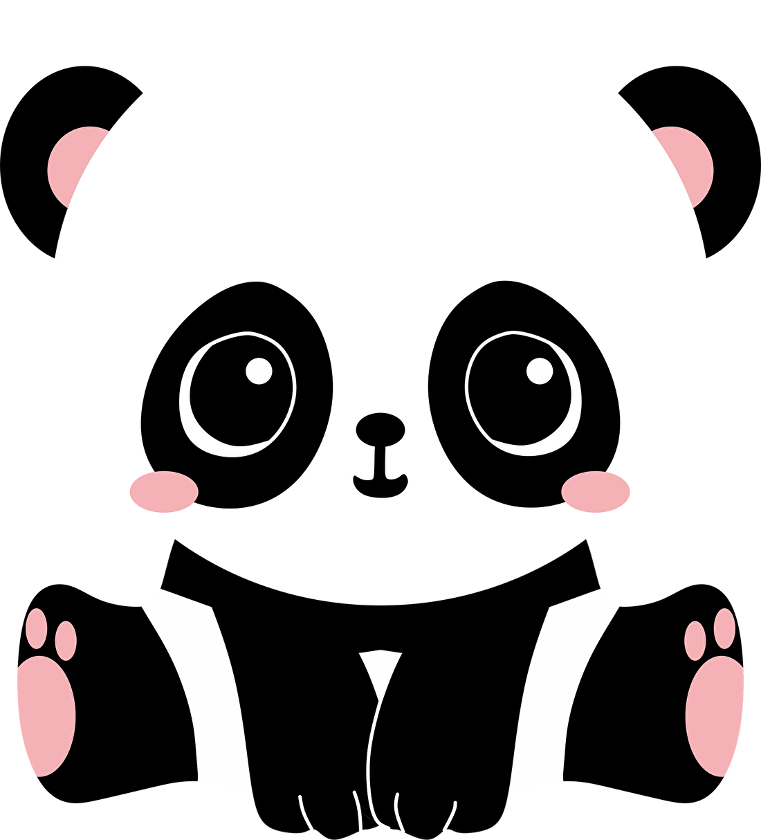 Kaibig-ibig na Cartoon Panda Wallpaper
