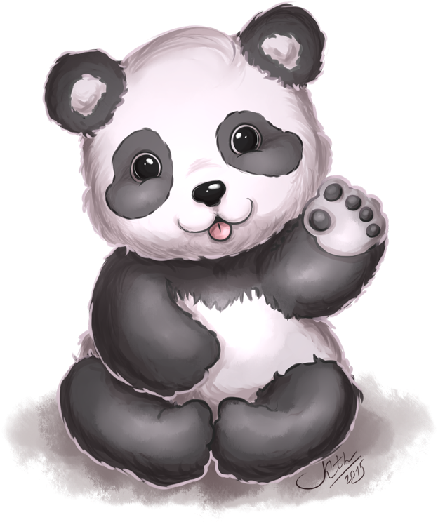 Kaibig-ibig na Ilustrasyon ng Panda Wallpaper