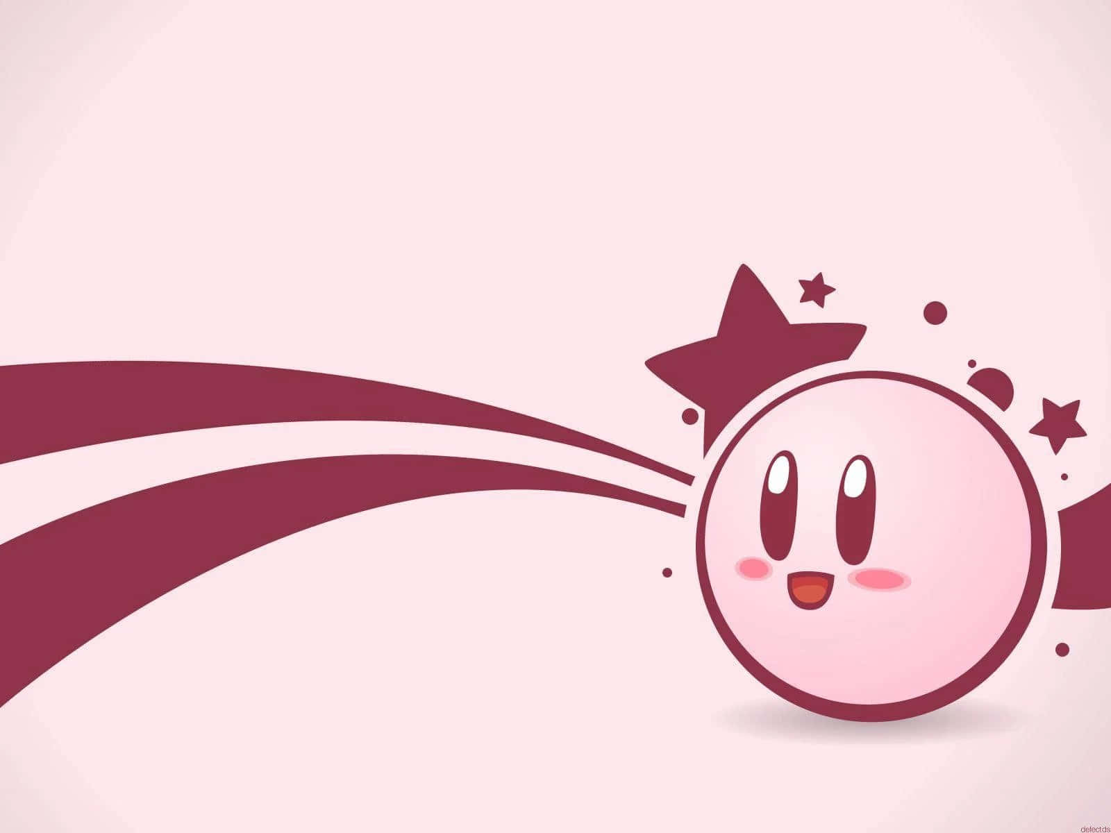 Kaibig-ibig na Kirby na Nag-eenjoy sa Matamis na Pagkain Wallpaper