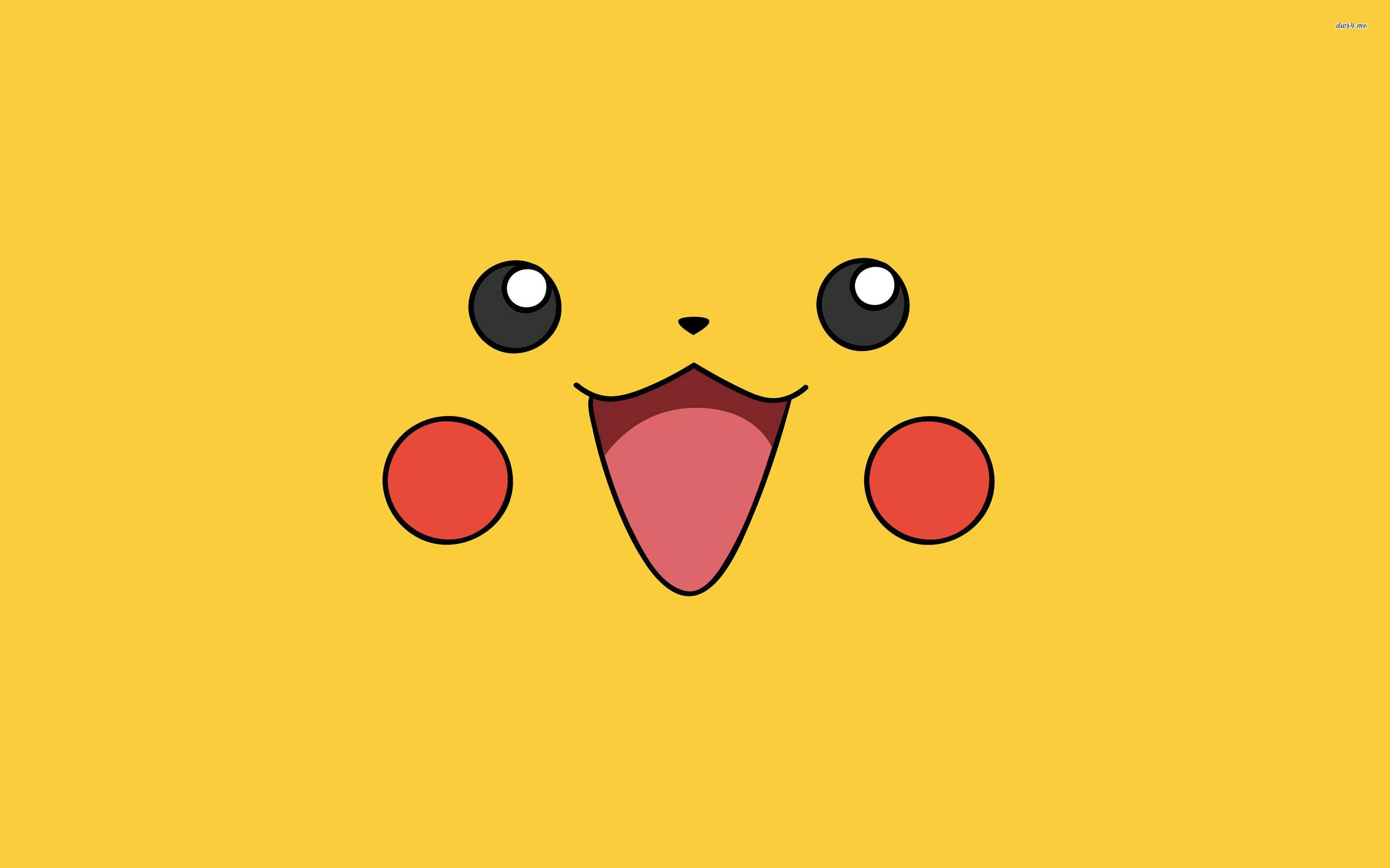 Kaibig-ibig na Pikachu sa Pokemon Anime Wallpaper