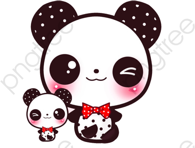 Kaibig-ibig na Pamilya ng Cartoon Panda Wallpaper