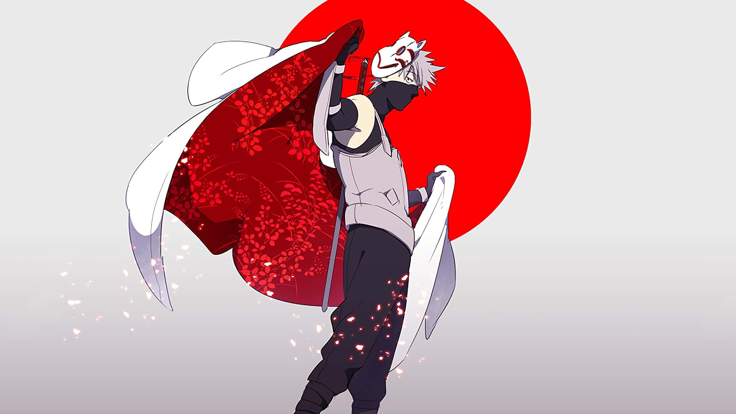 Kakashi Aesthetic na Pulang Bilog Wallpaper