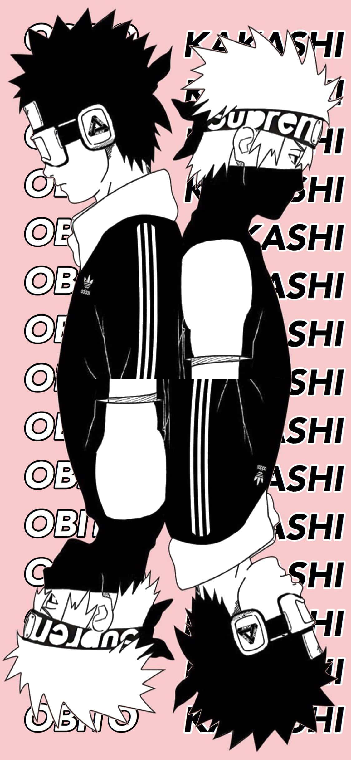 Kakashi at Obito, dalawa sa pinakamakapang at pinakamahilig na karakter sa mundo ng anime. Wallpaper