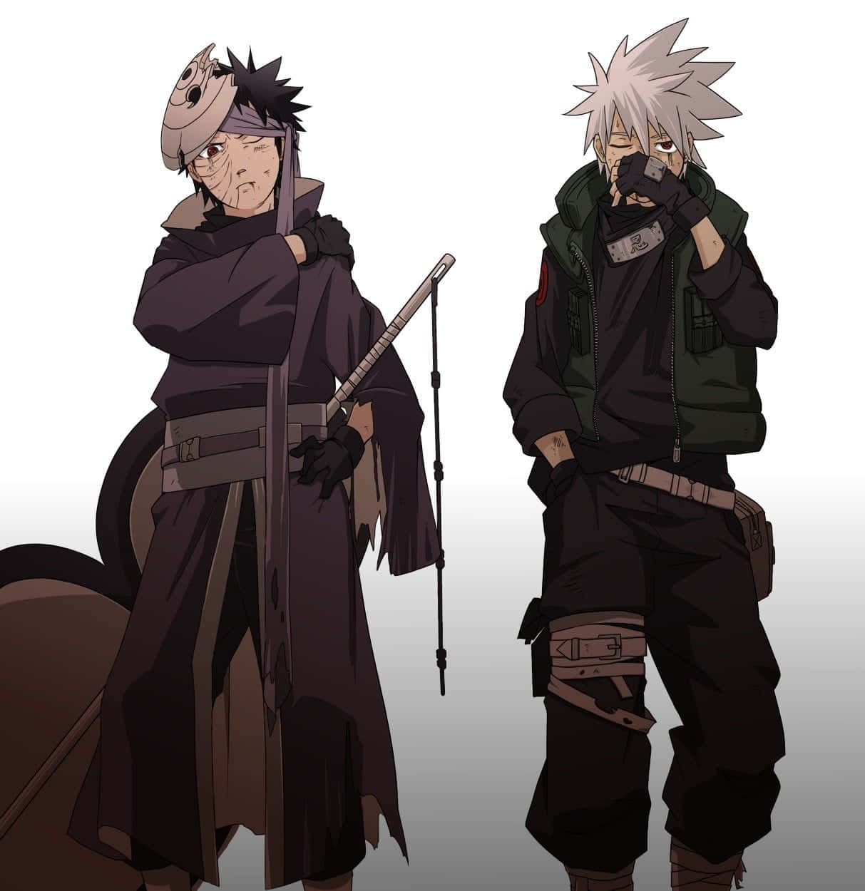 Kakashi at Obito na mga Ninja Wallpaper