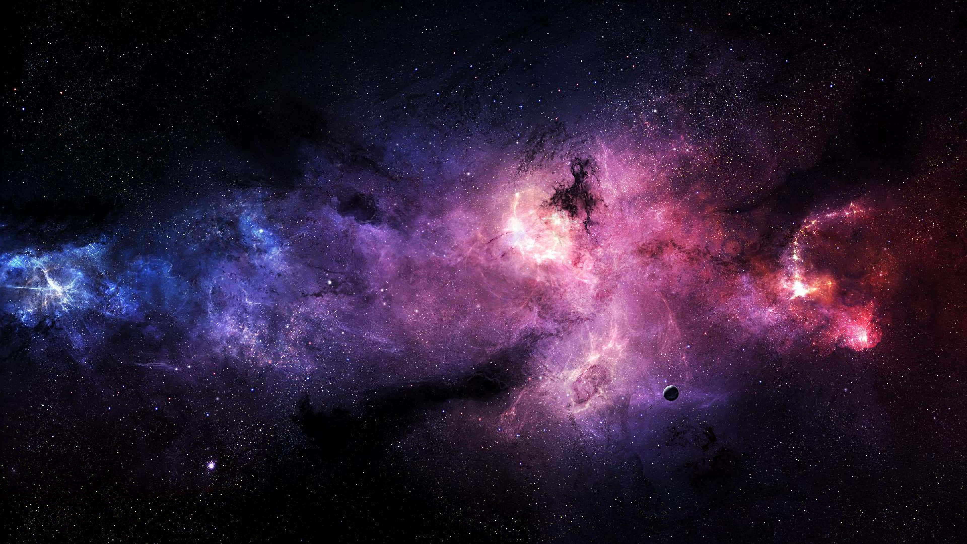 Kalawakan ng Pink Nebula ng Galaxy Wallpaper