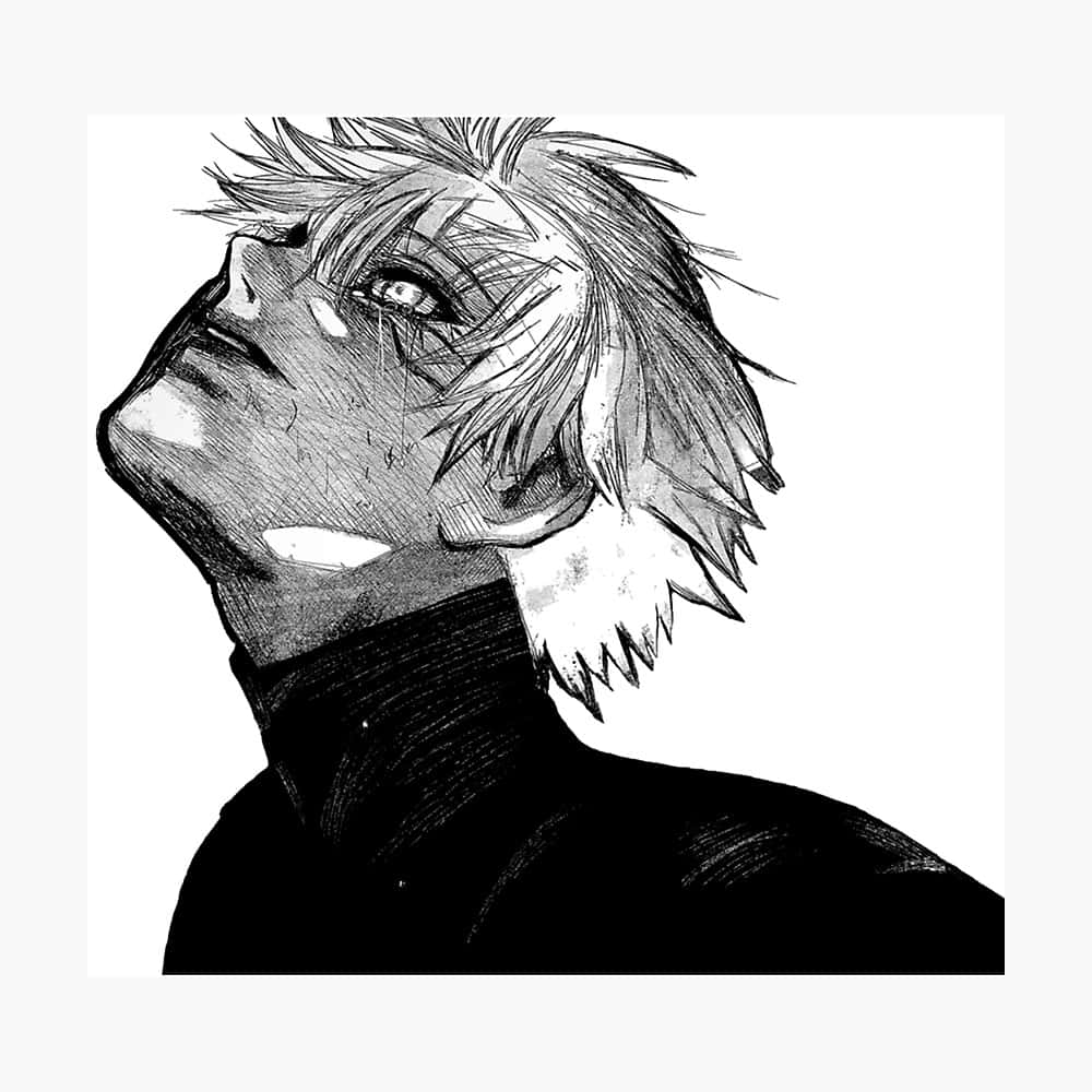 Kaneki Nakatingin sa Itaas na PFP Wallpaper