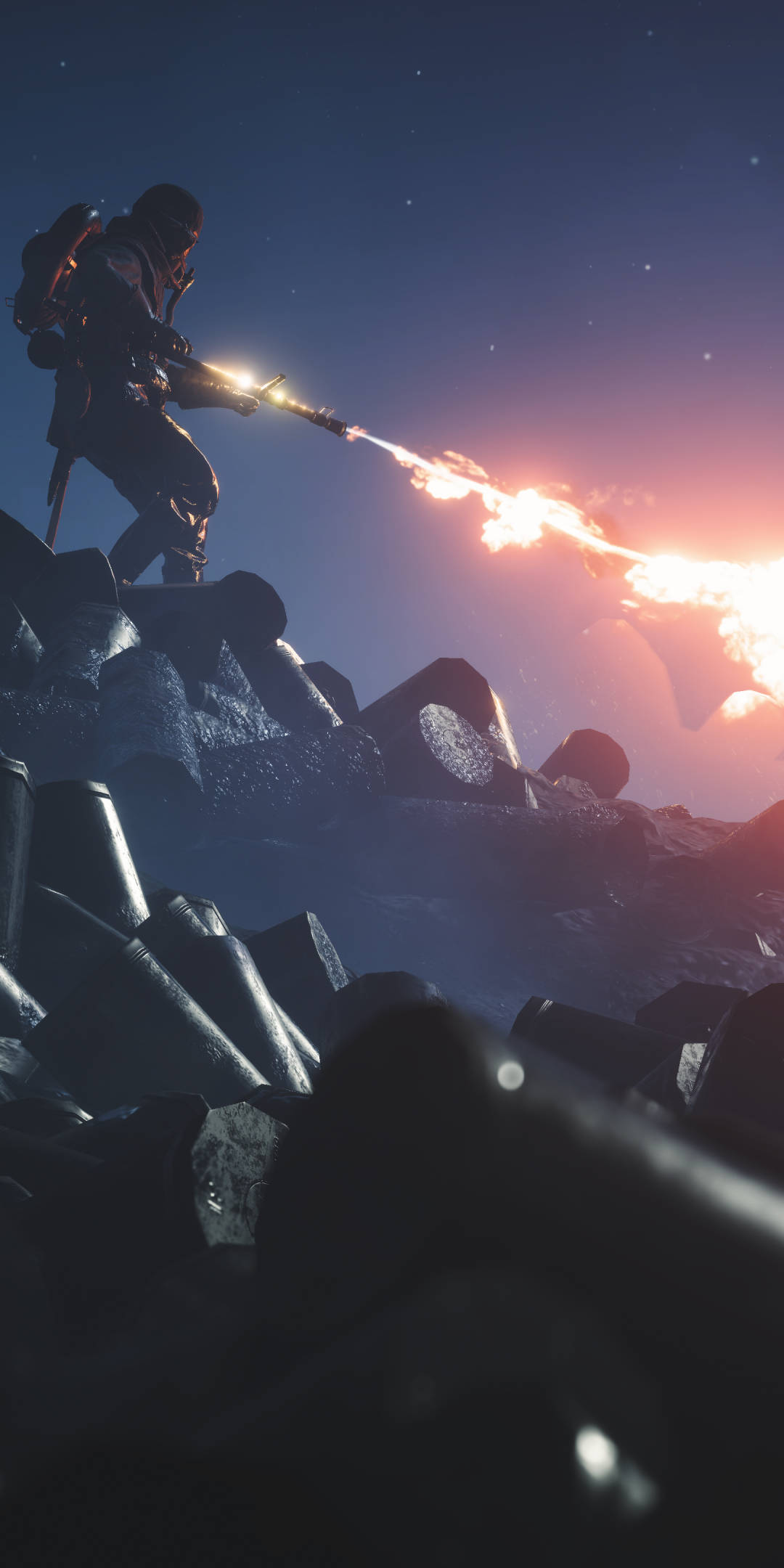 Kapana-panabik na aksyon kasama ang Battlefield 1 Flame Trooper sa iyong telepono. Wallpaper