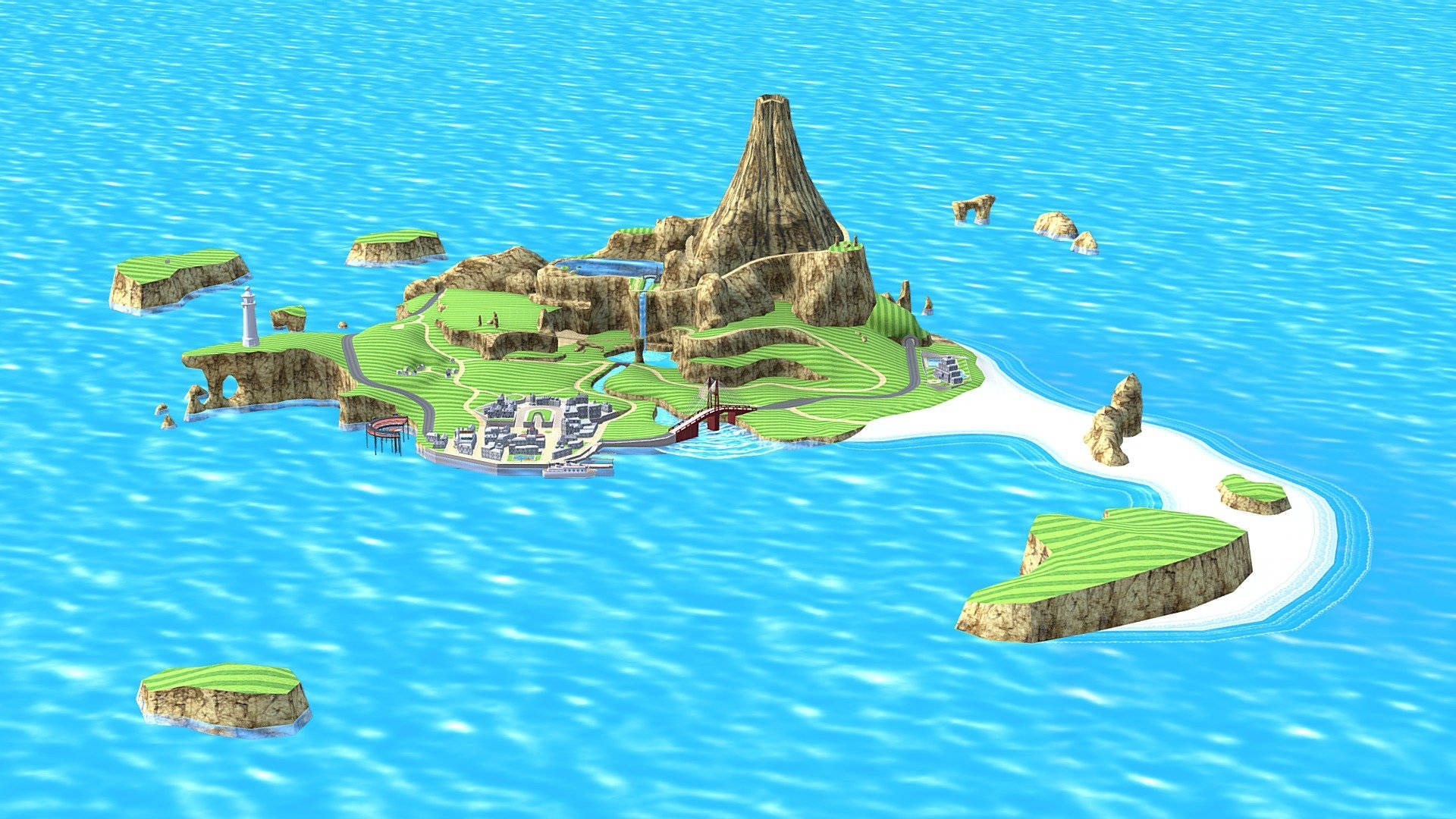 Kapansin-pansing Wuhu Island ng Wii Sports Resort Wallpaper