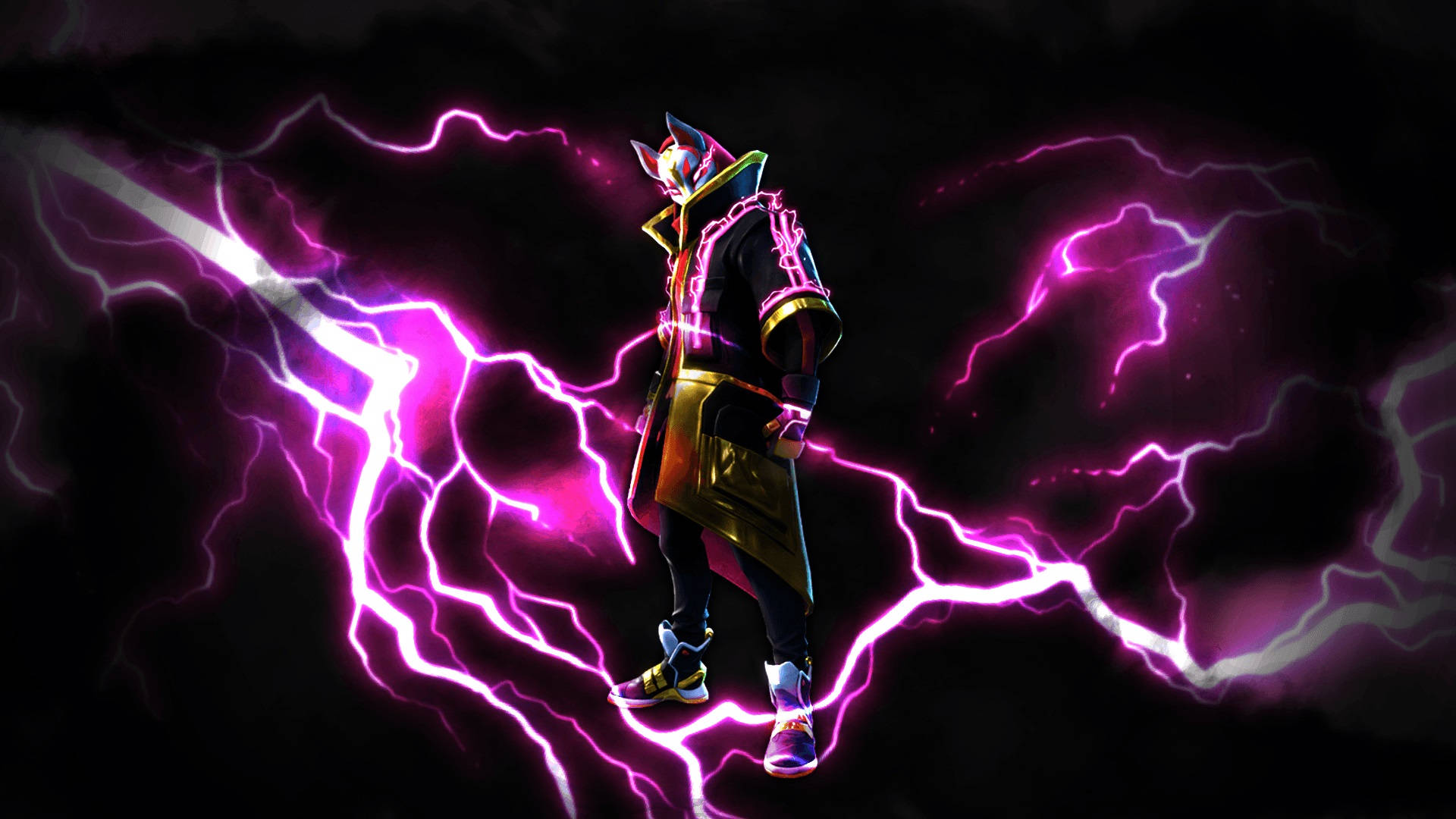 Kapansin-pansing Drift Skin ng Fortnite na May Kulay Rosas na Kidlat Wallpaper