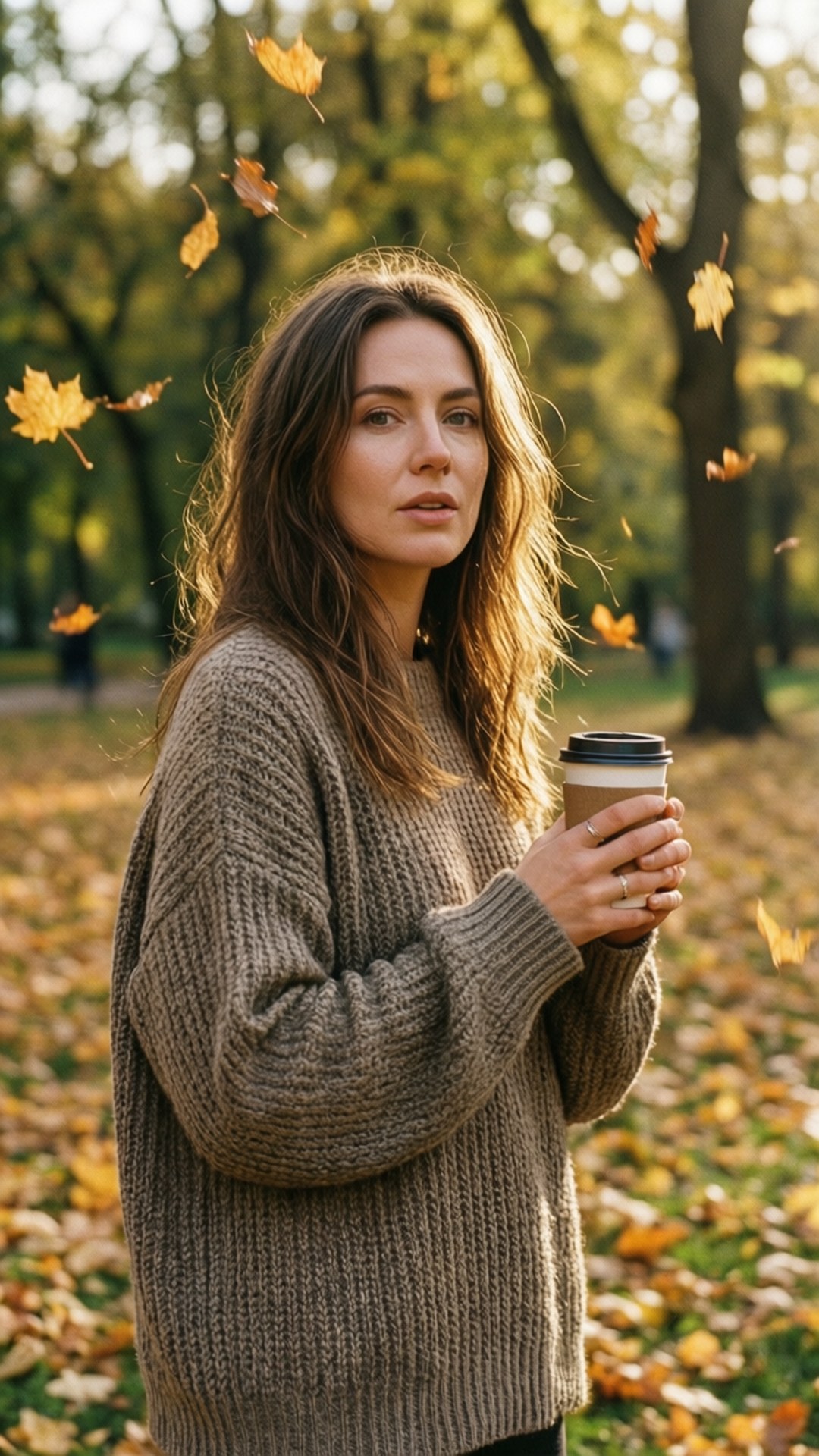 Kape at Sweater ng Taglagas Wallpaper