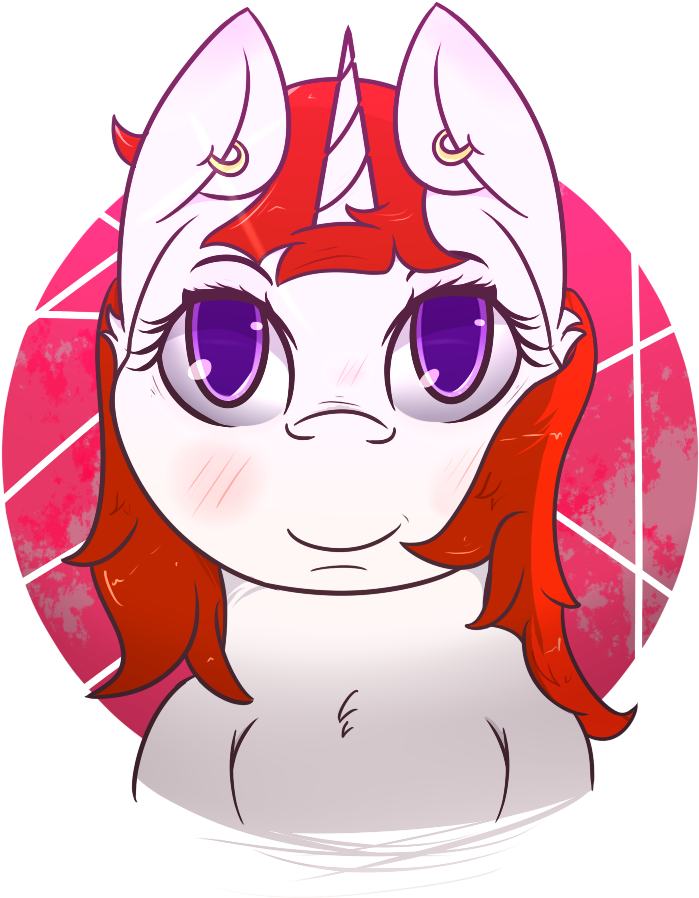 Karakter na Unicorn na May Hikaw sa Tenga Wallpaper